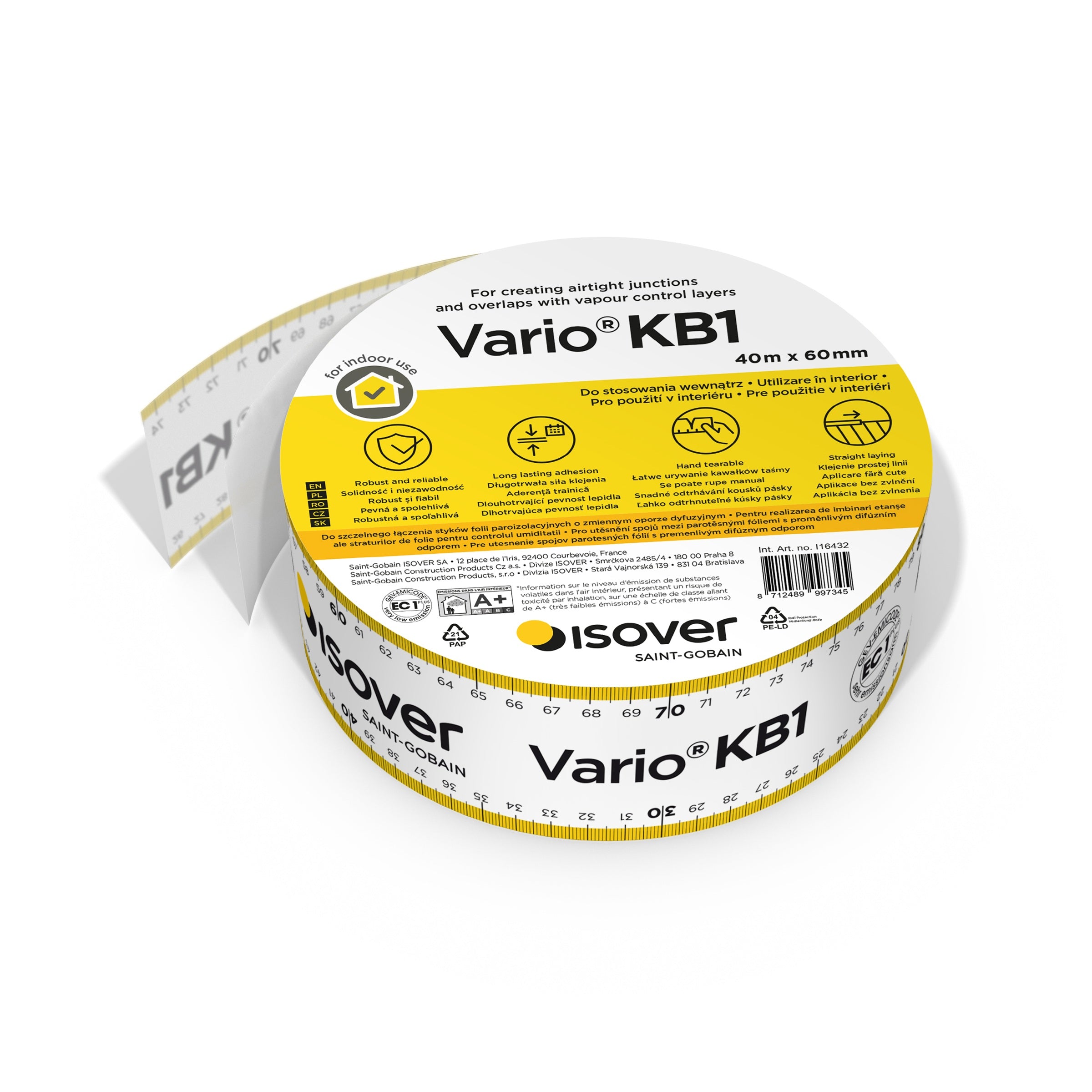 Isover Vario KB1 paropriepustná páska_ukážka