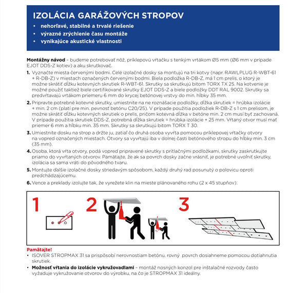 Isover STROPMAX 31 - montážny návod