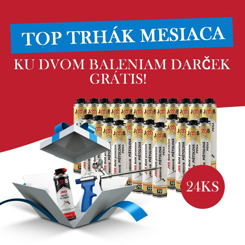 JMB Gold premium montážna PUR pena nízkoexpanzná pištoľová 830 ml - 24 ks