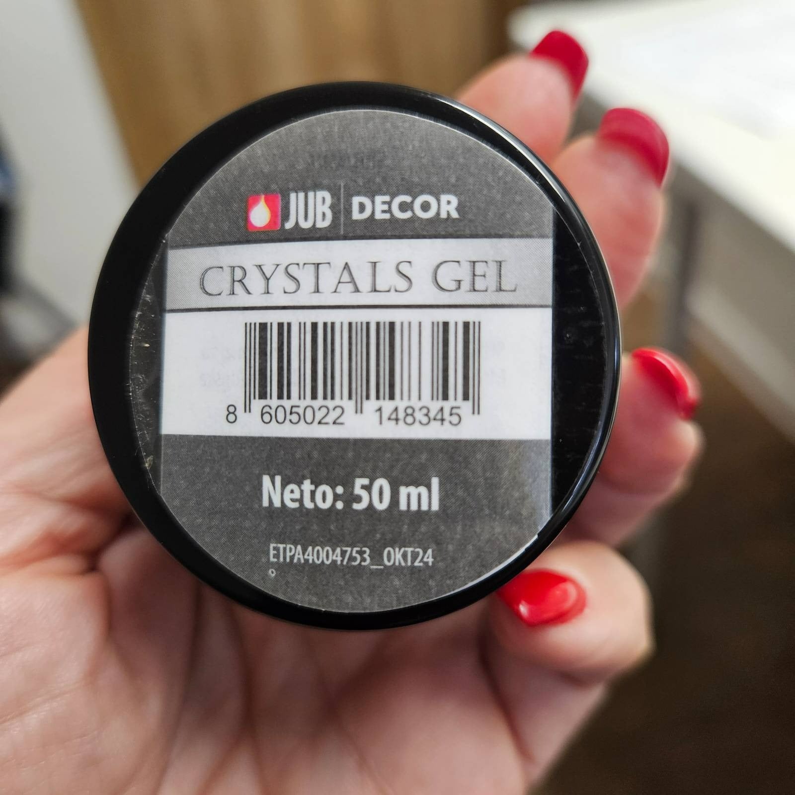 JUB DECOR Crystals Strieborné dekoratívne trblietky v géli_ukážka6
