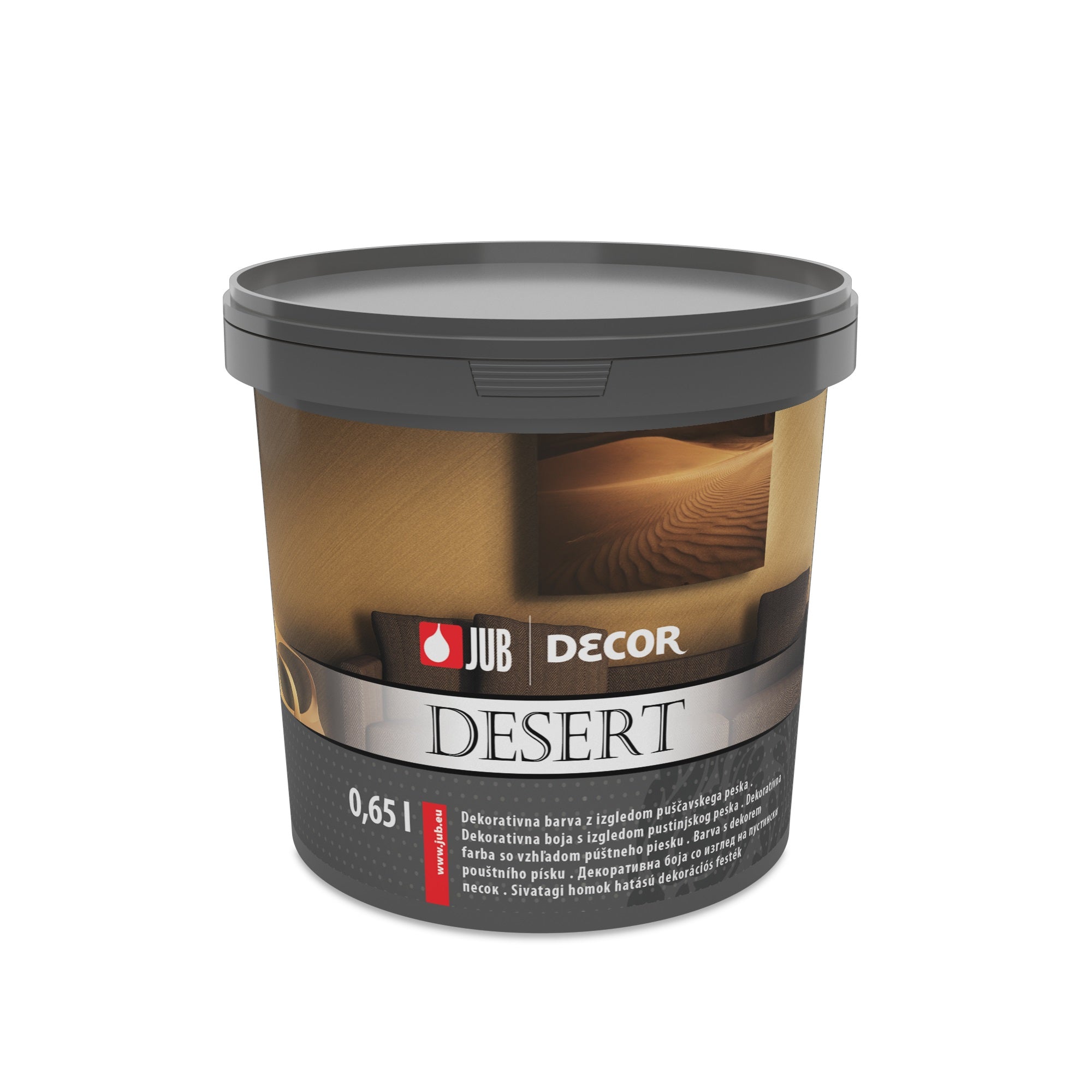 JUB DECOR DESERT Dekoratívna interiérová maliarska farba s pieskovým efektom 0,65 l
