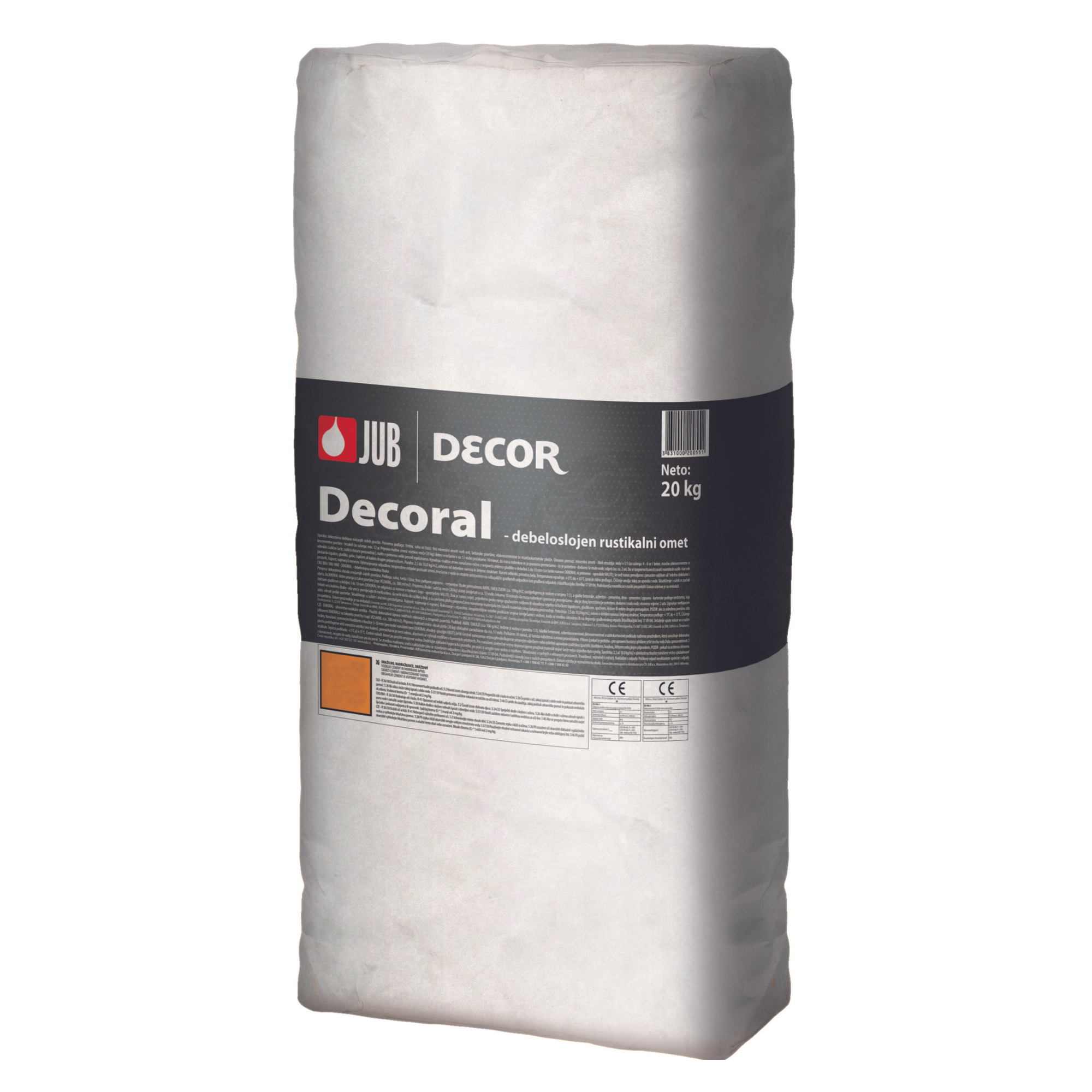 JUB DECOR Decoral vnútorná dekoratívna rustikálna omietka na stenu 20 kg