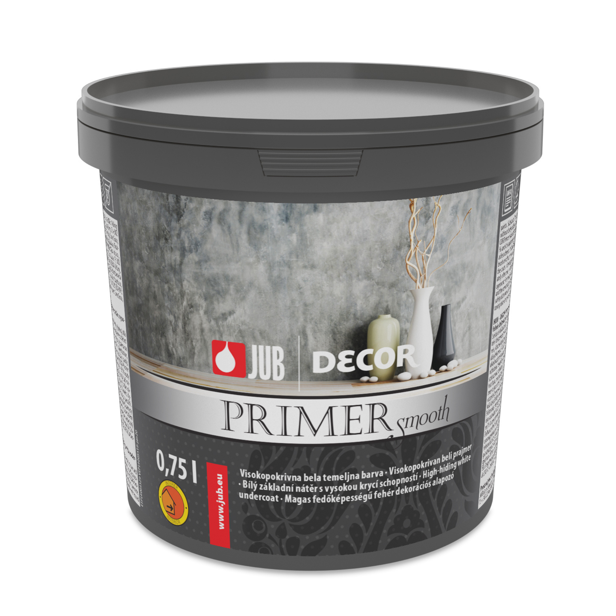 JUB DECOR Primer smooth biely umývateľný základný náter a farba 0,75 l