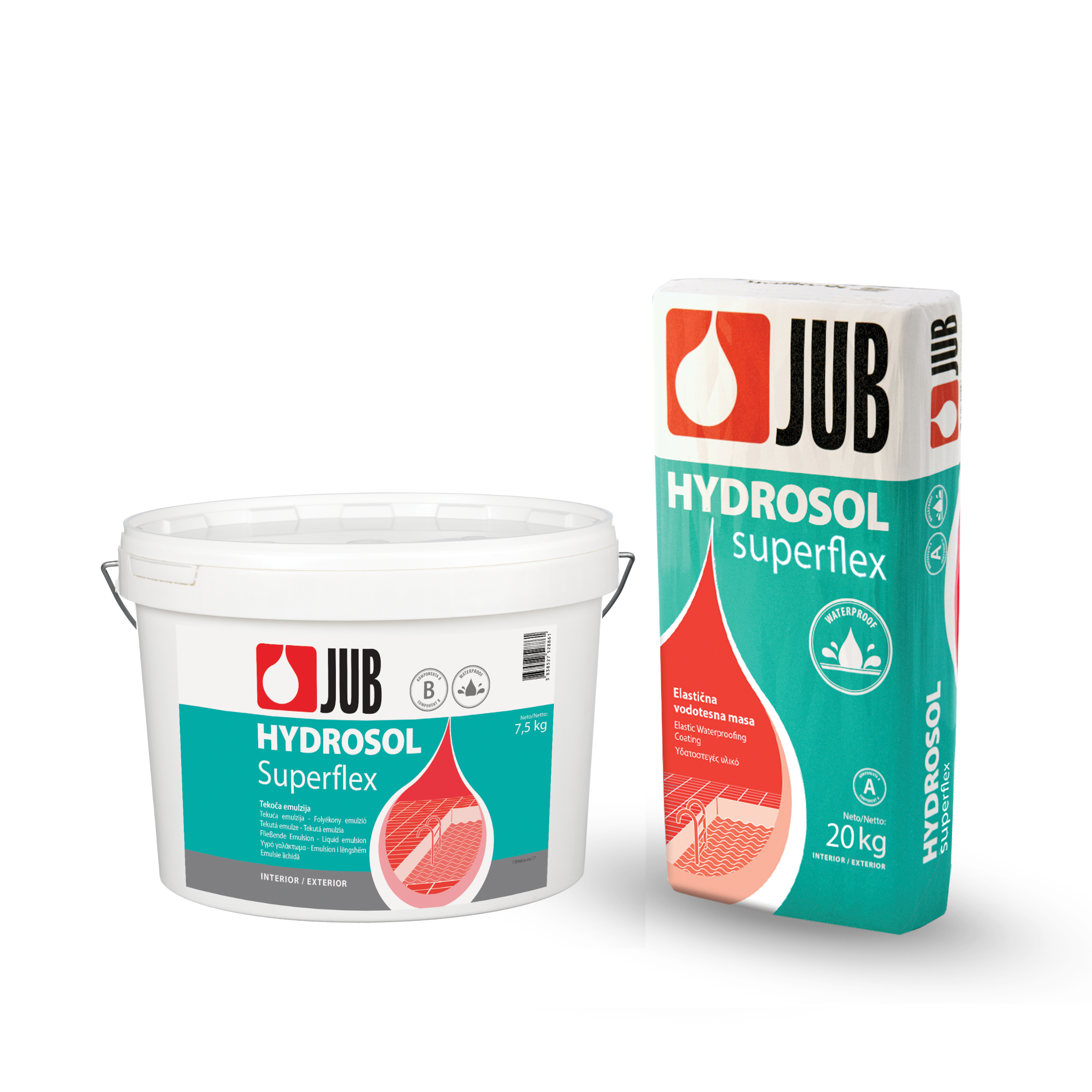 JUB HYDROSOL superflex 2K elastická dvojzložková hydroizolácia