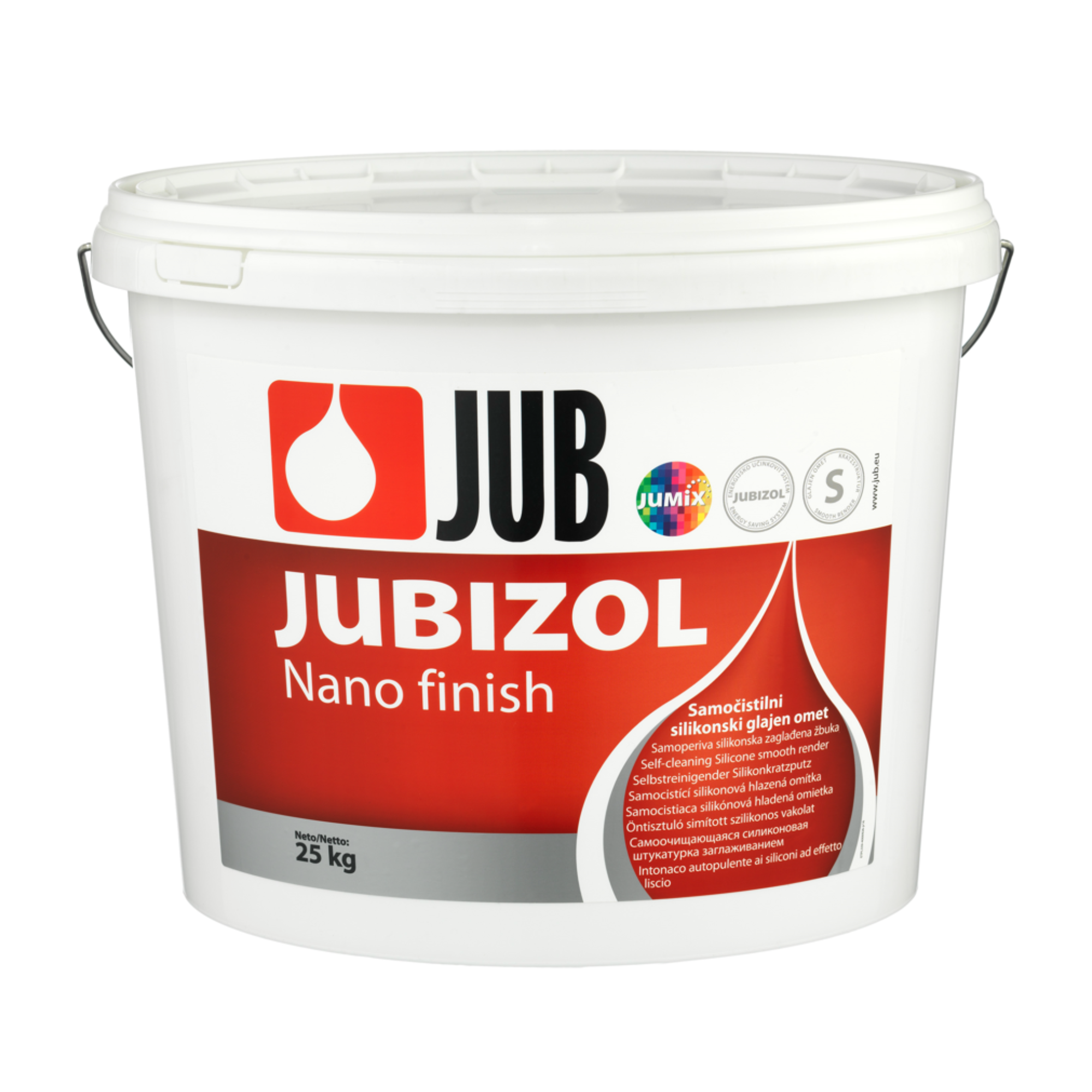 JUB JUBIZOL Nano finish S silikónová hladená fasádna omietka