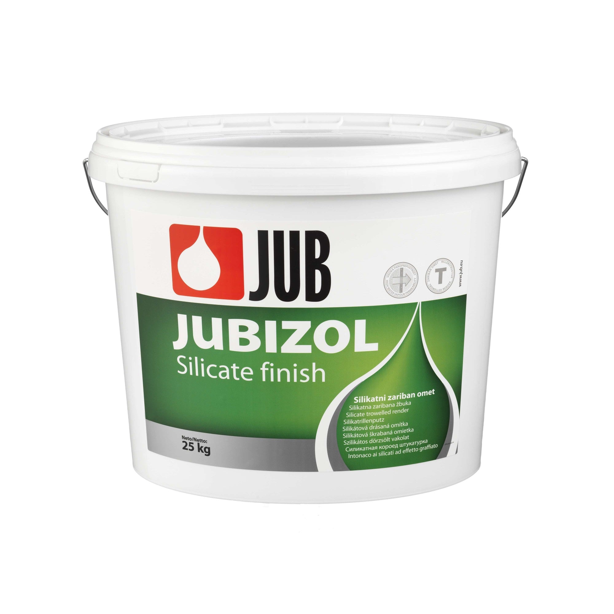 JUB JUBIZOL Silicate finish T biela silikátová škrabaná omietka 25 kg