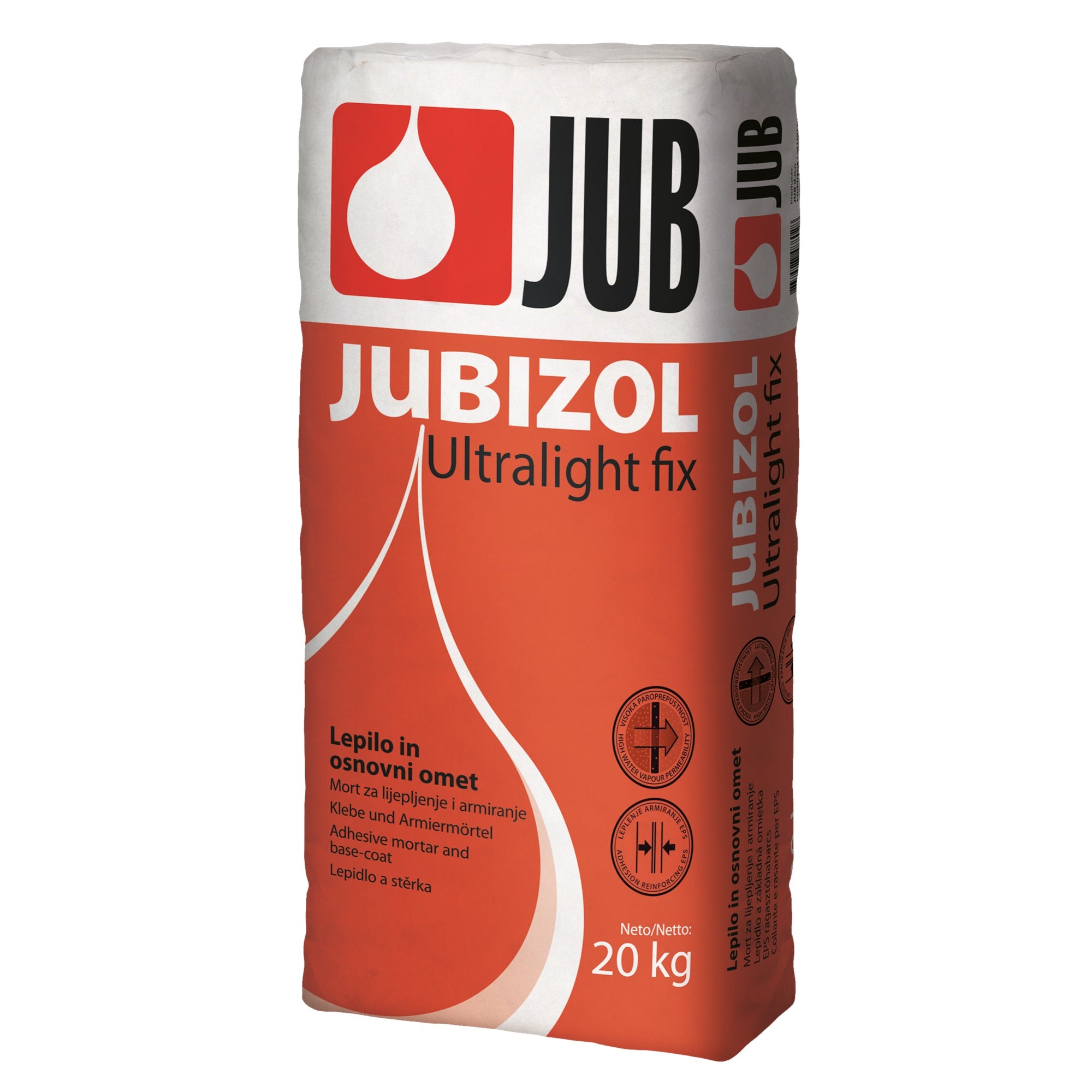 JUB JUBIZOL Ultralight fix Ľahká lepiaca malta a základná omietka na polystyrén a minerálnu vatu 20 kg