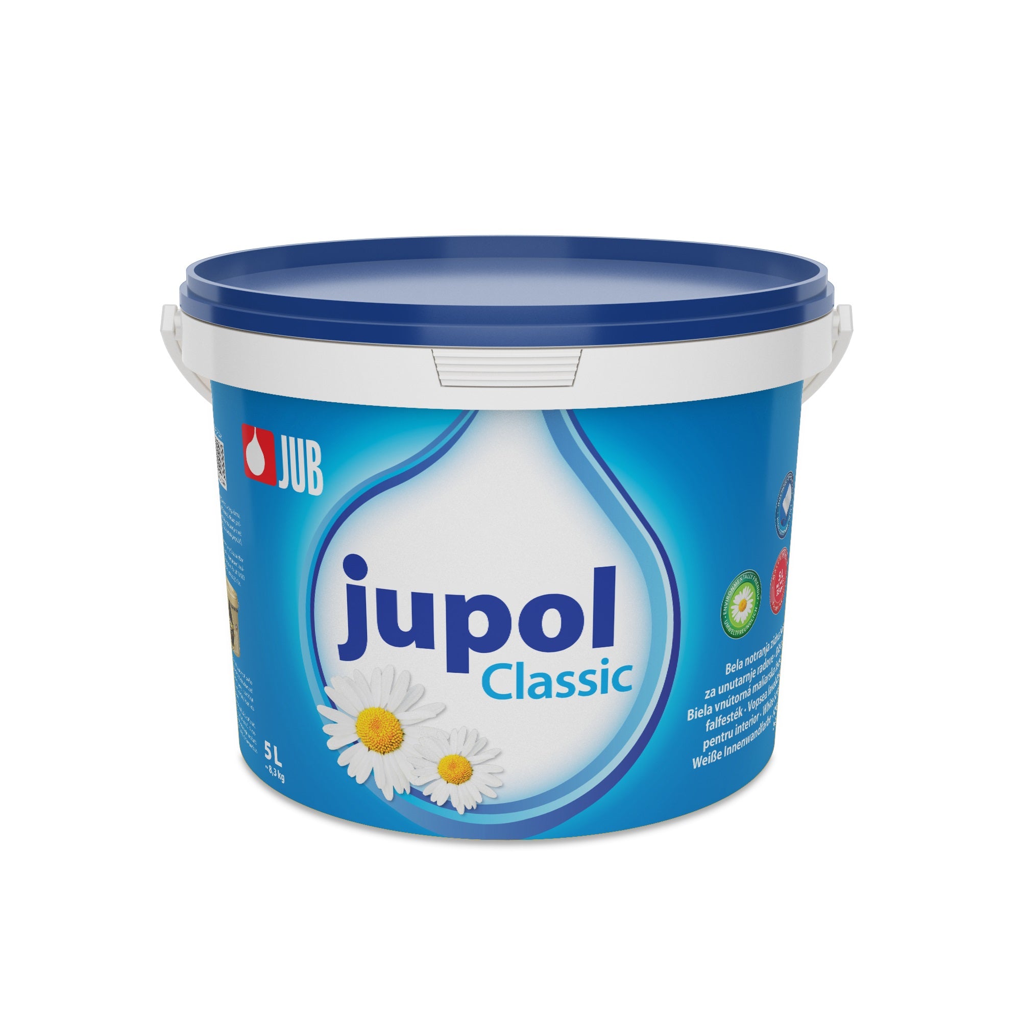 JUB JUPOL Classic biela interiérová maliarska farba na stenu 5 l