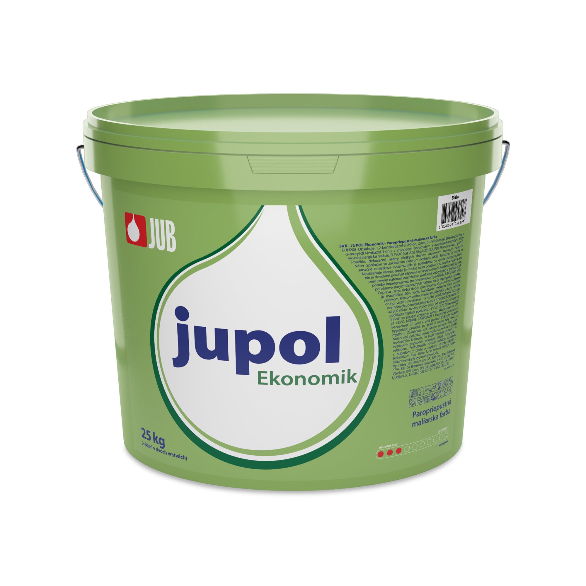 JUB JUPOL Ekonomik biela interiérová maliarska farba na stenu 25 kg