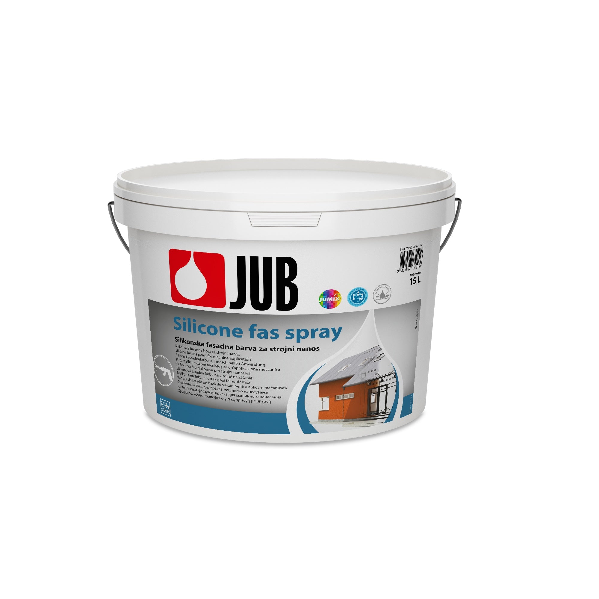 JUB Silicone fas spray silikónová fasádna farba na strojné nanášanie 15 l