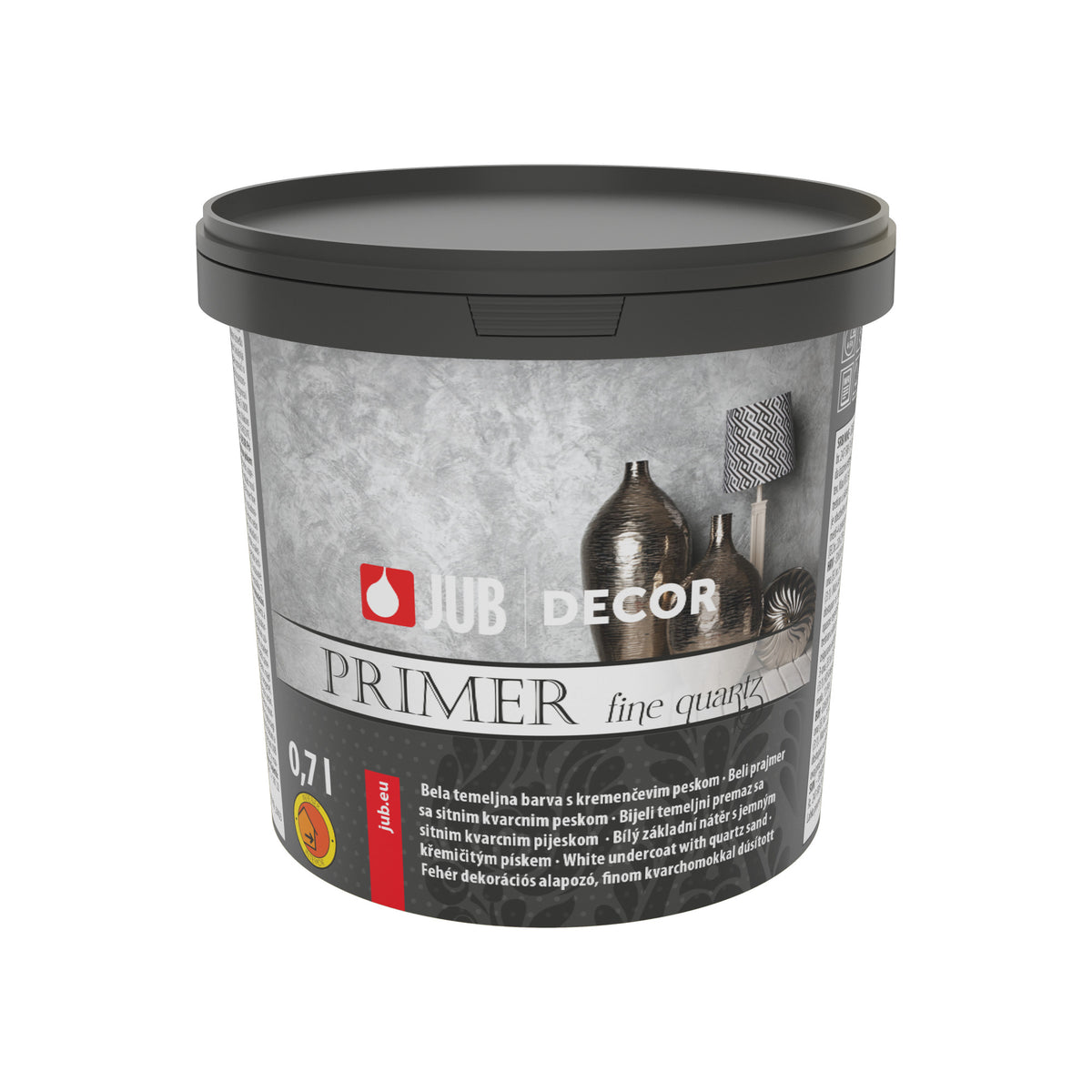 JUB DECOR Primer fine quartz biely základný náter na stenu s jemne zrnitou štruktúrou 0.7 l