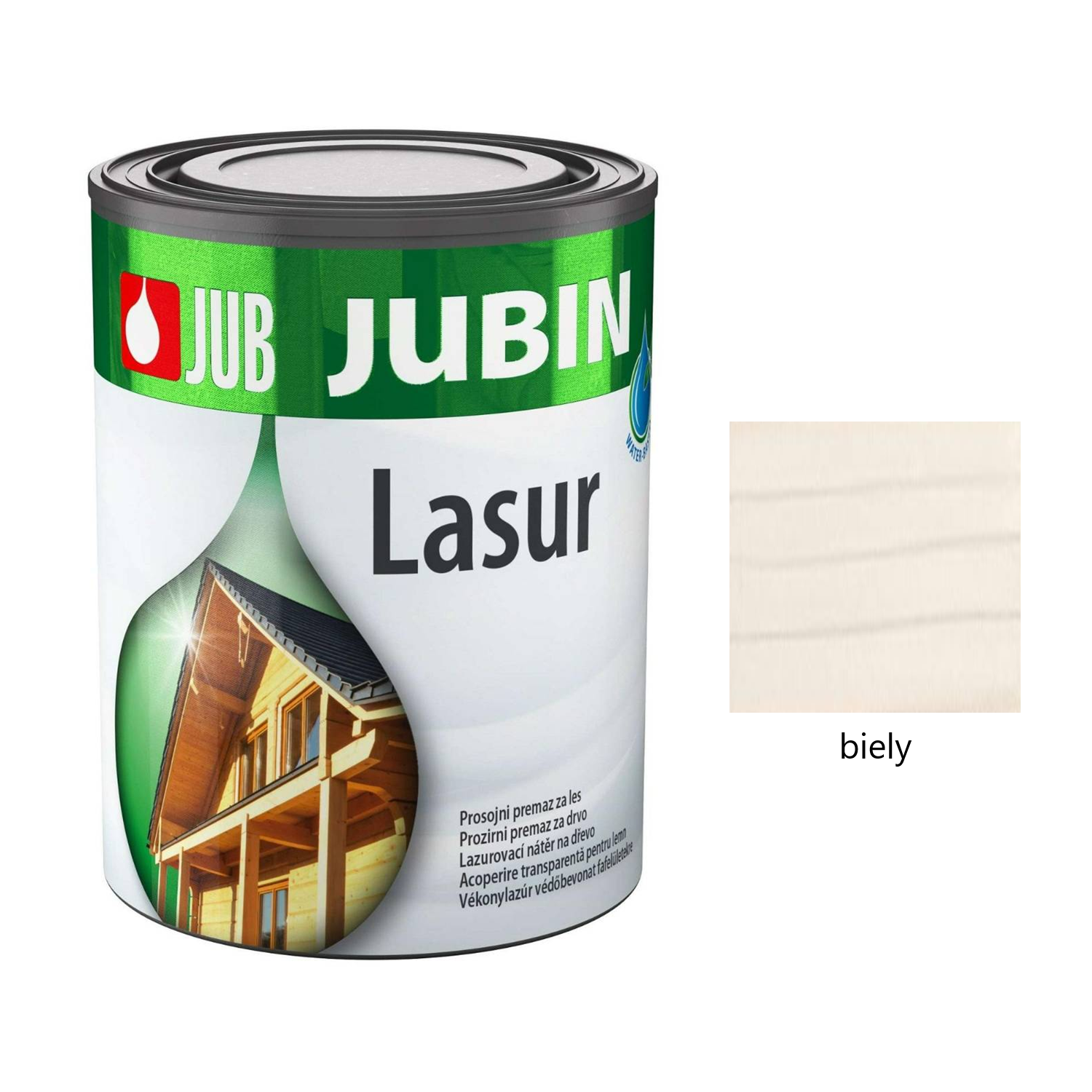 JUB JUBIN Lasur hrubovrstvá lazúra na drevo - biely