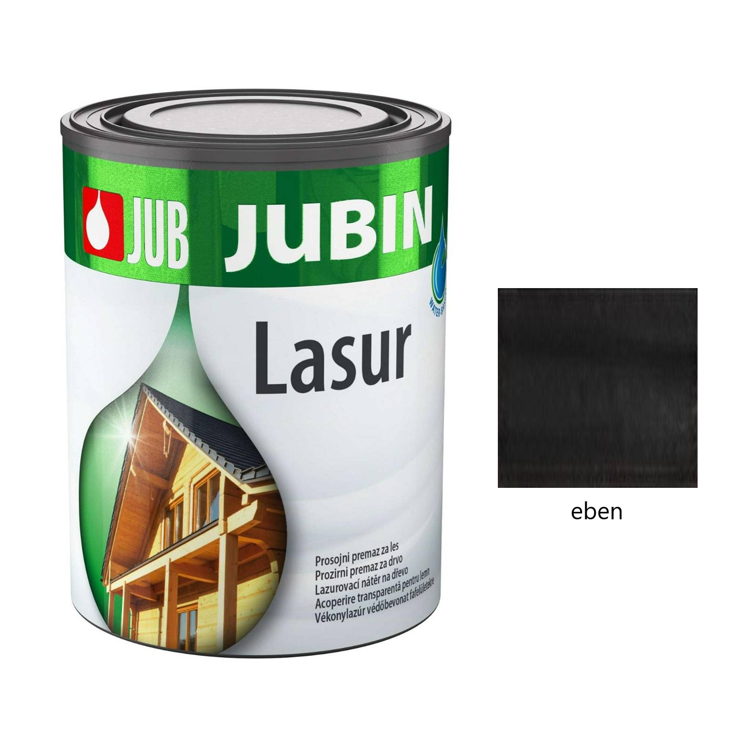 JUB JUBIN Lasur hrubovrstvá lazúra na drevo - eben