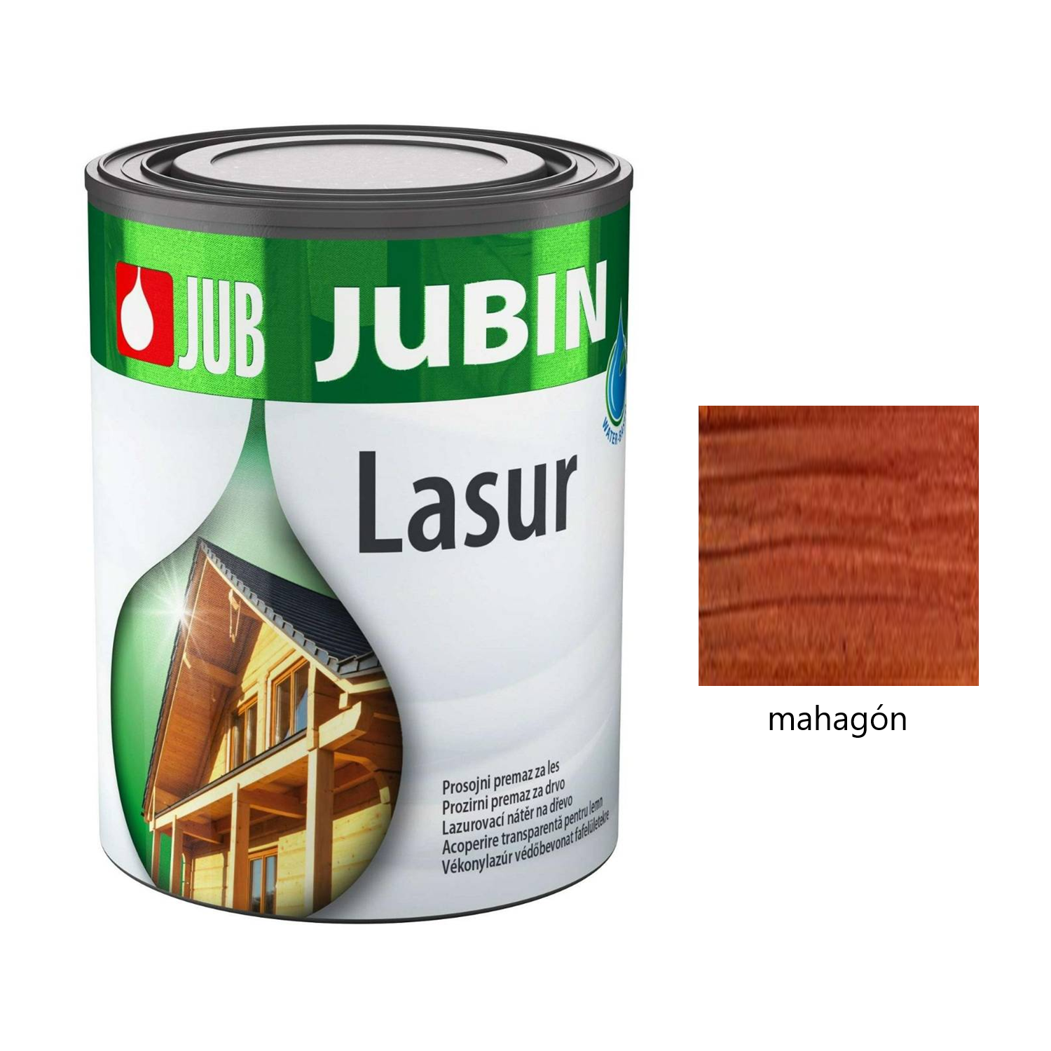 JUB JUBIN Lasur hrubovrstvá lazúra na drevo - mahagón