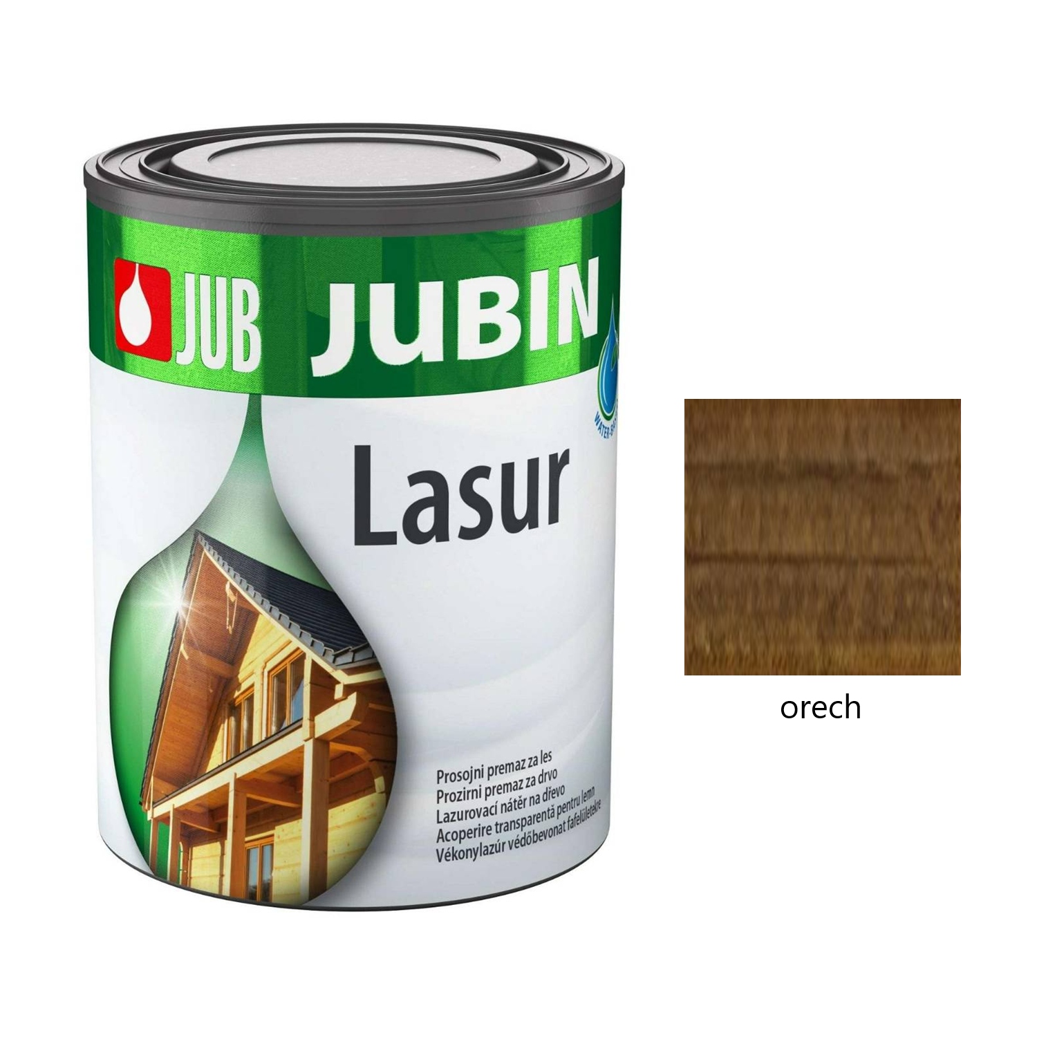 JUB JUBIN Lasur hrubovrstvá lazúra na drevo - orech
