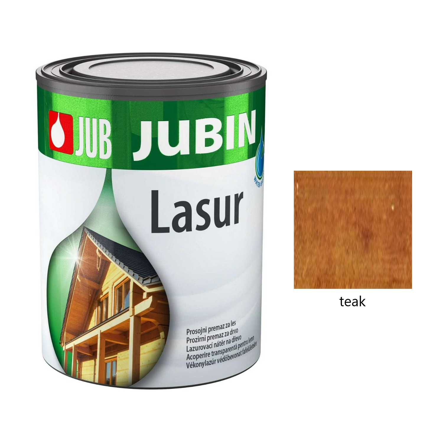 JUB JUBIN Lasur hrubovrstvá lazúra na drevo - teak