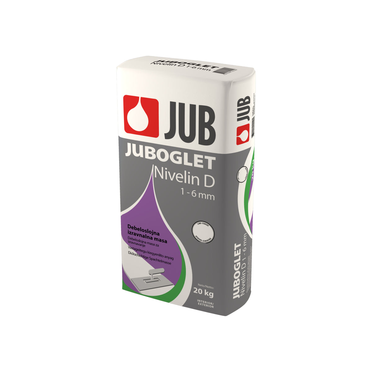 JUB JUBOGLET Nivelin D hrubovrstvý vyrovnávací tmel 20 kg