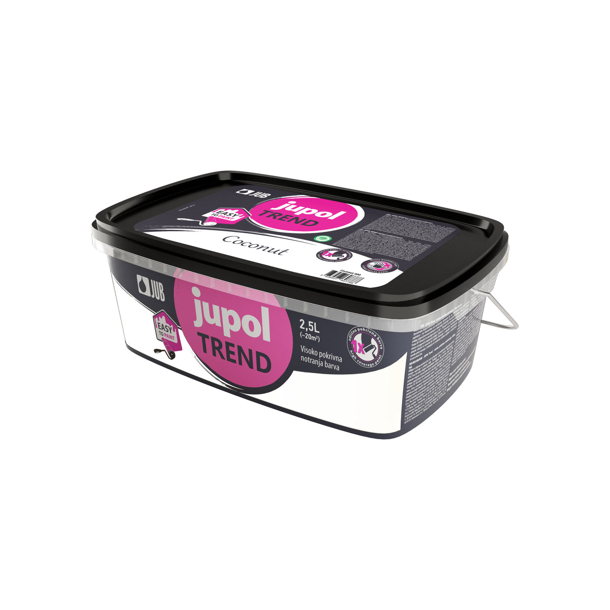 JUB JUPOL Trend vinylová interiérová farba na stenu s vysokou krycou schopnosťou 400 - Coconut 2,5 l