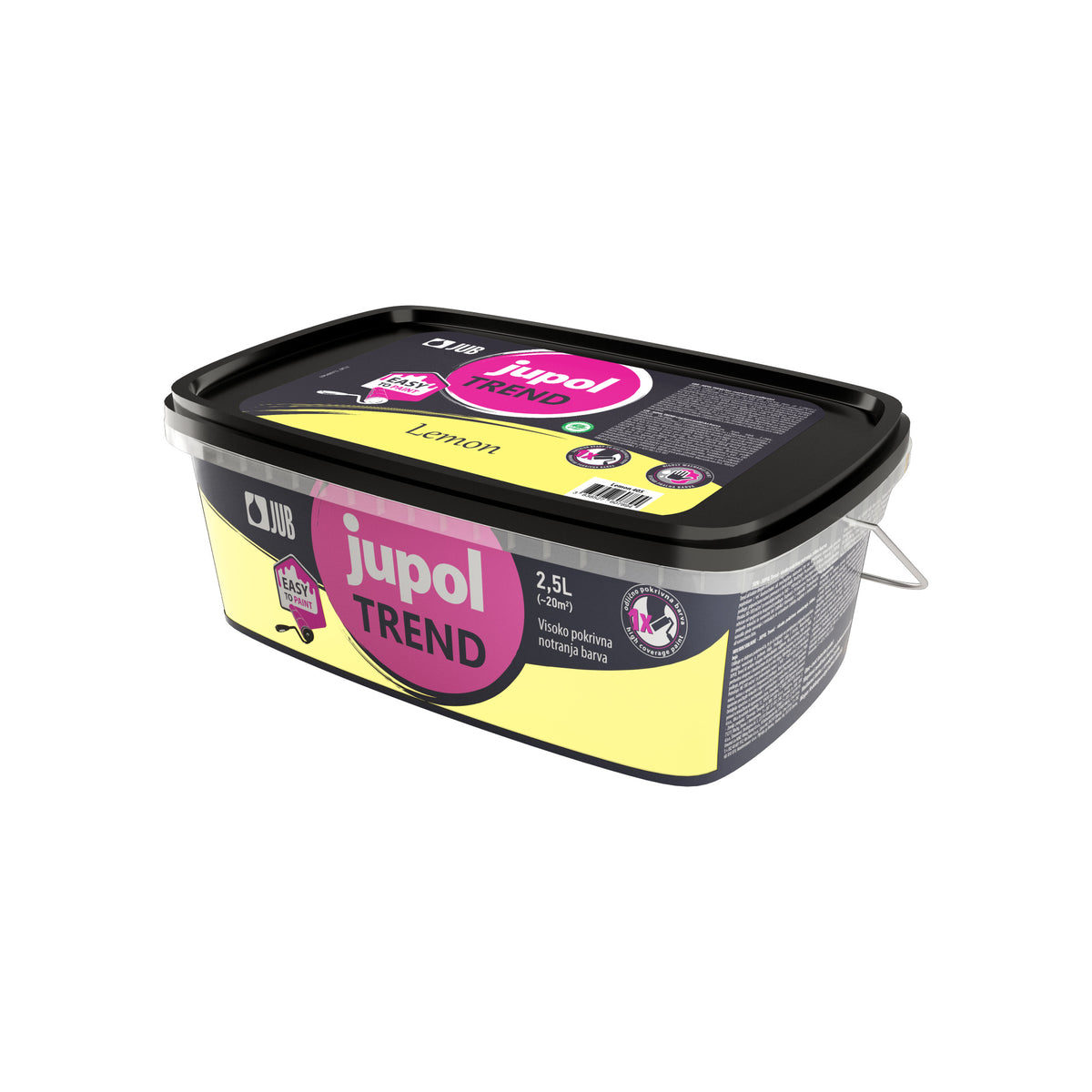 JUB JUPOL Trend vinylová interiérová farba na stenu s vysokou krycou schopnosťou 405 - Lemon 2,5 l