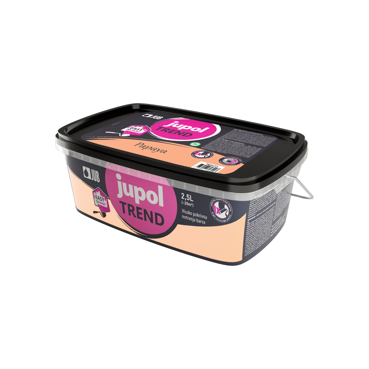 JUB JUPOL Trend vinylová interiérová farba na stenu s vysokou krycou schopnosťou 411 - Papaya 2,5 l