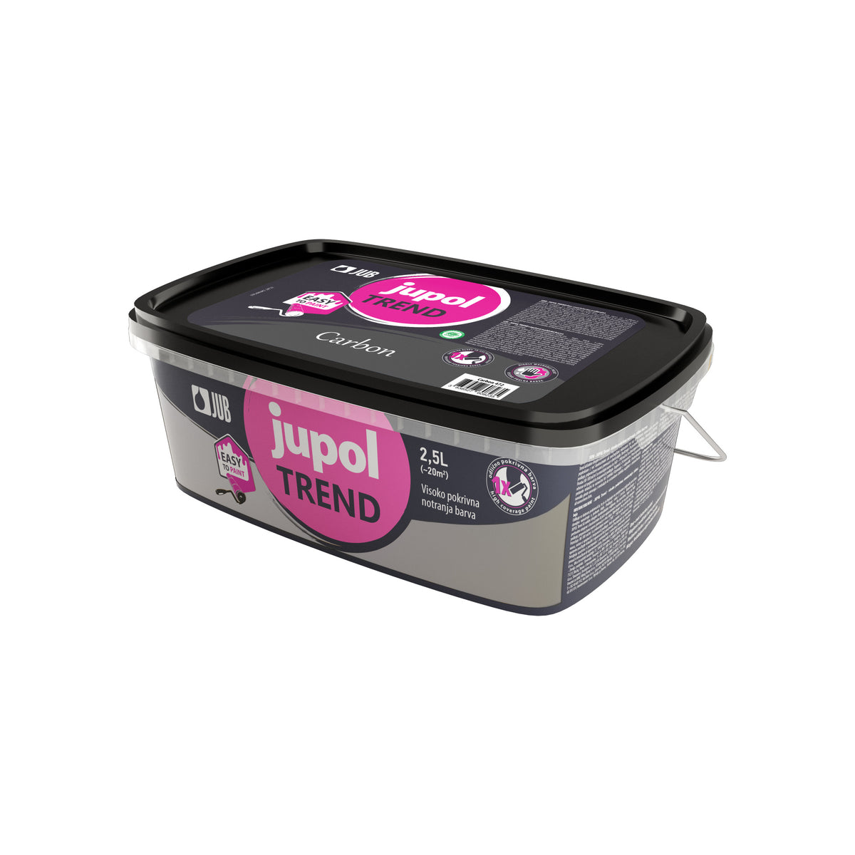 JUB JUPOL Trend vinylová interiérová farba na stenu s vysokou krycou schopnosťou 472 - Carbon 2,5 l
