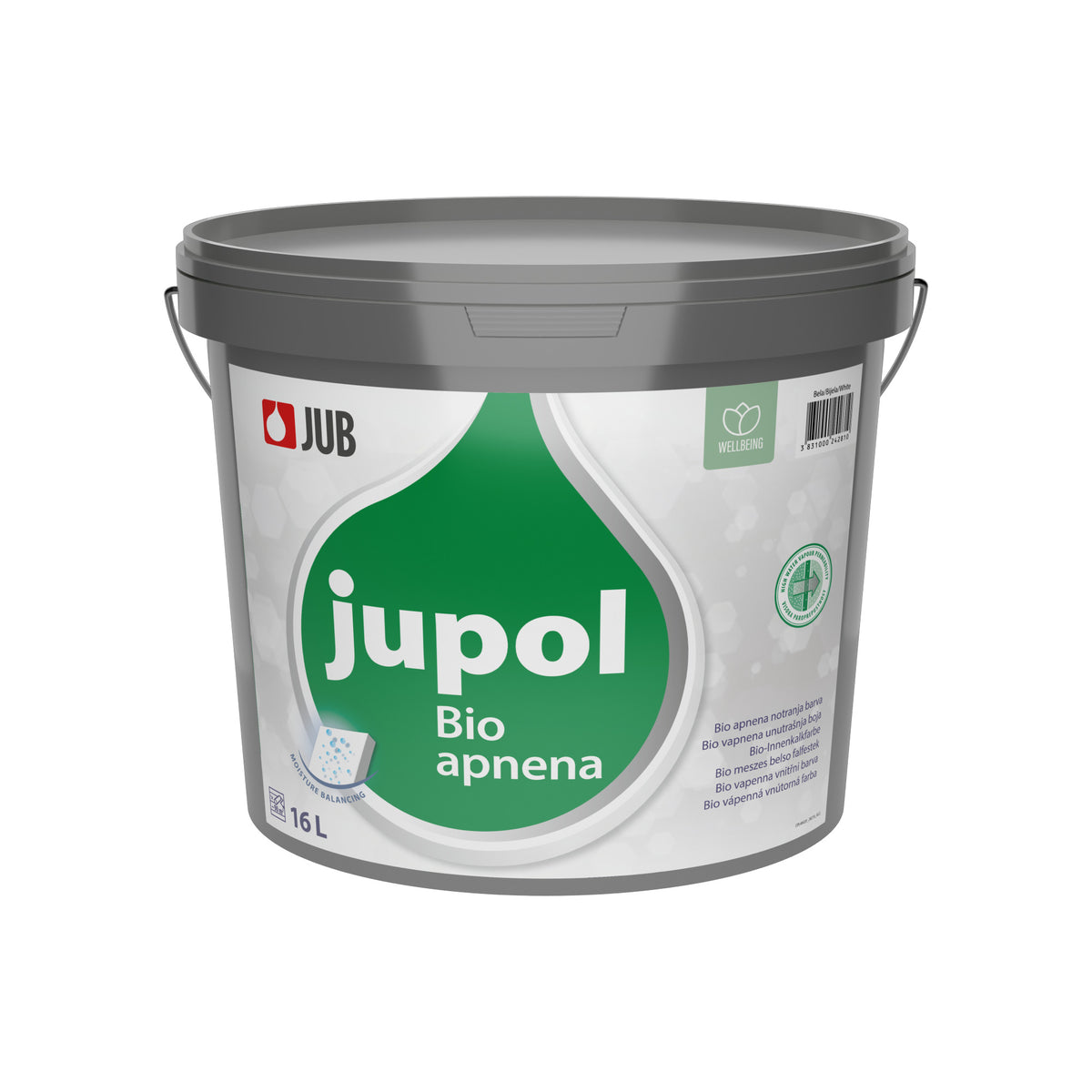 JUB JUPOL biela vápenná interiérová farba na stenu 16 l