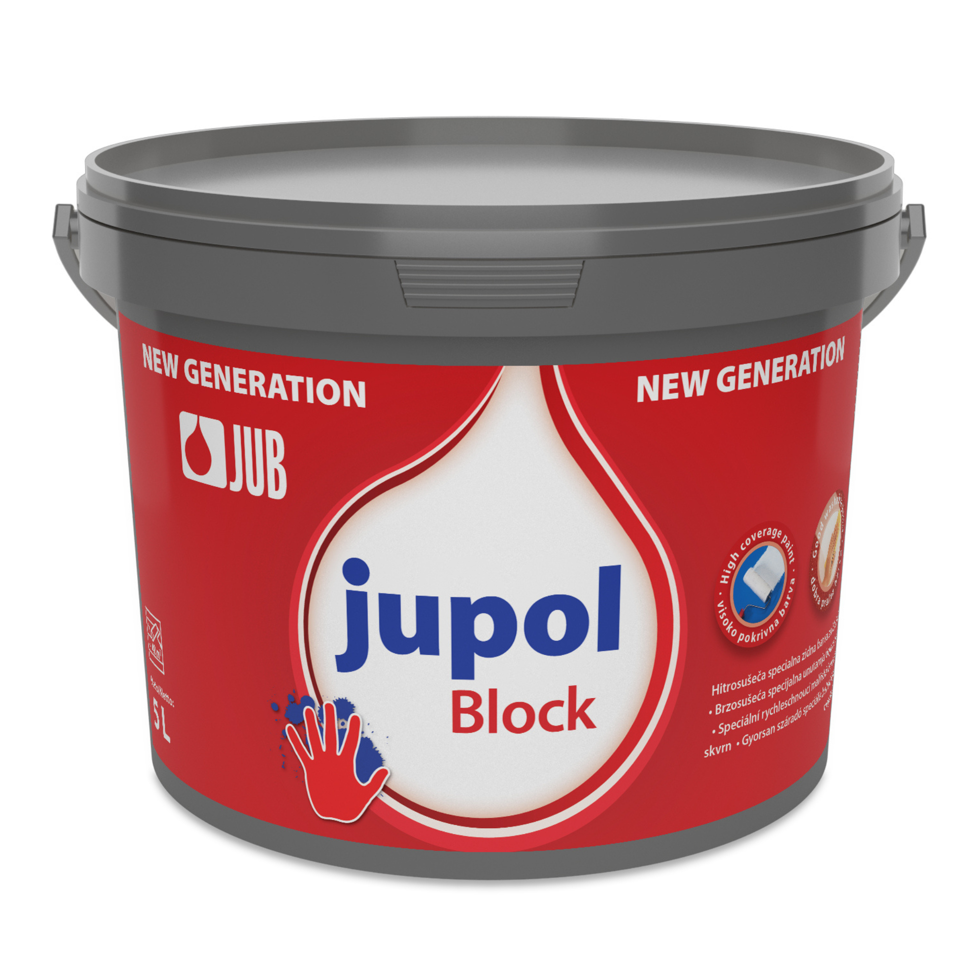 JUB JUPOL Block NEW GENERATION biela interiérová farba na blokovanie fľakov 5 l
