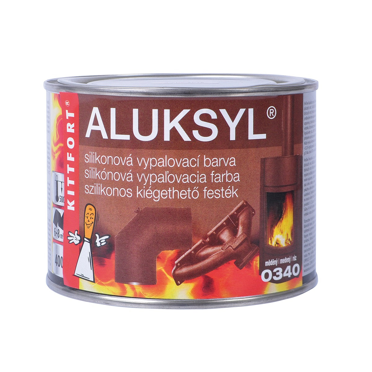 KITTFORT ALUKSYL Vypaľovacia silikónová farba 400 g - 0340 - Medená
