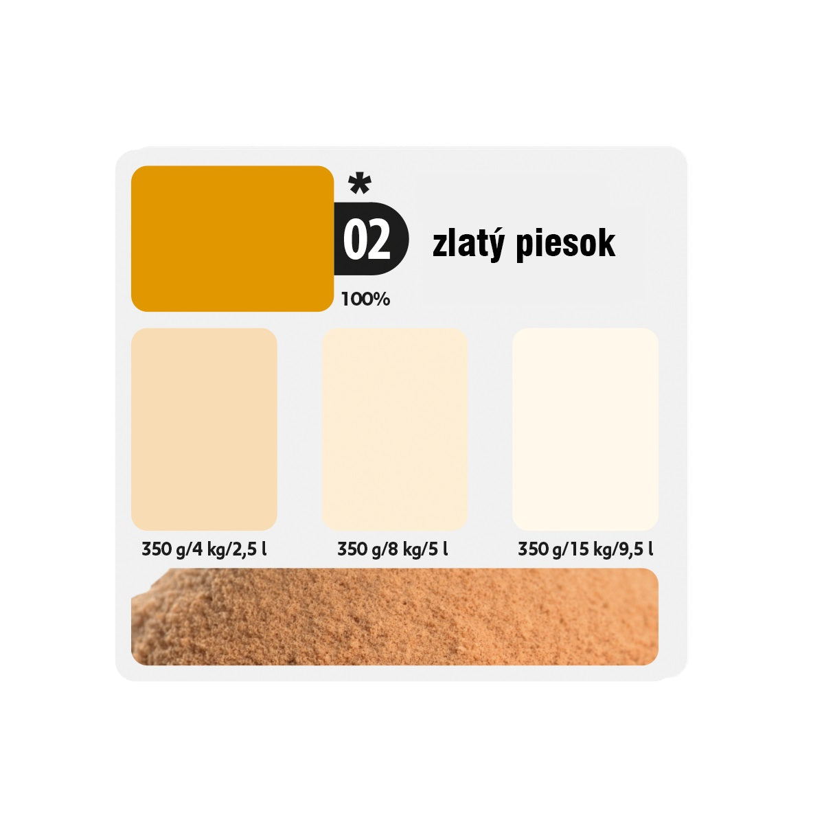 KITTFORT COLORLINE vodou riediteľná tónovacia maliarska farba 2v1 - 02 - Zlatý piesok