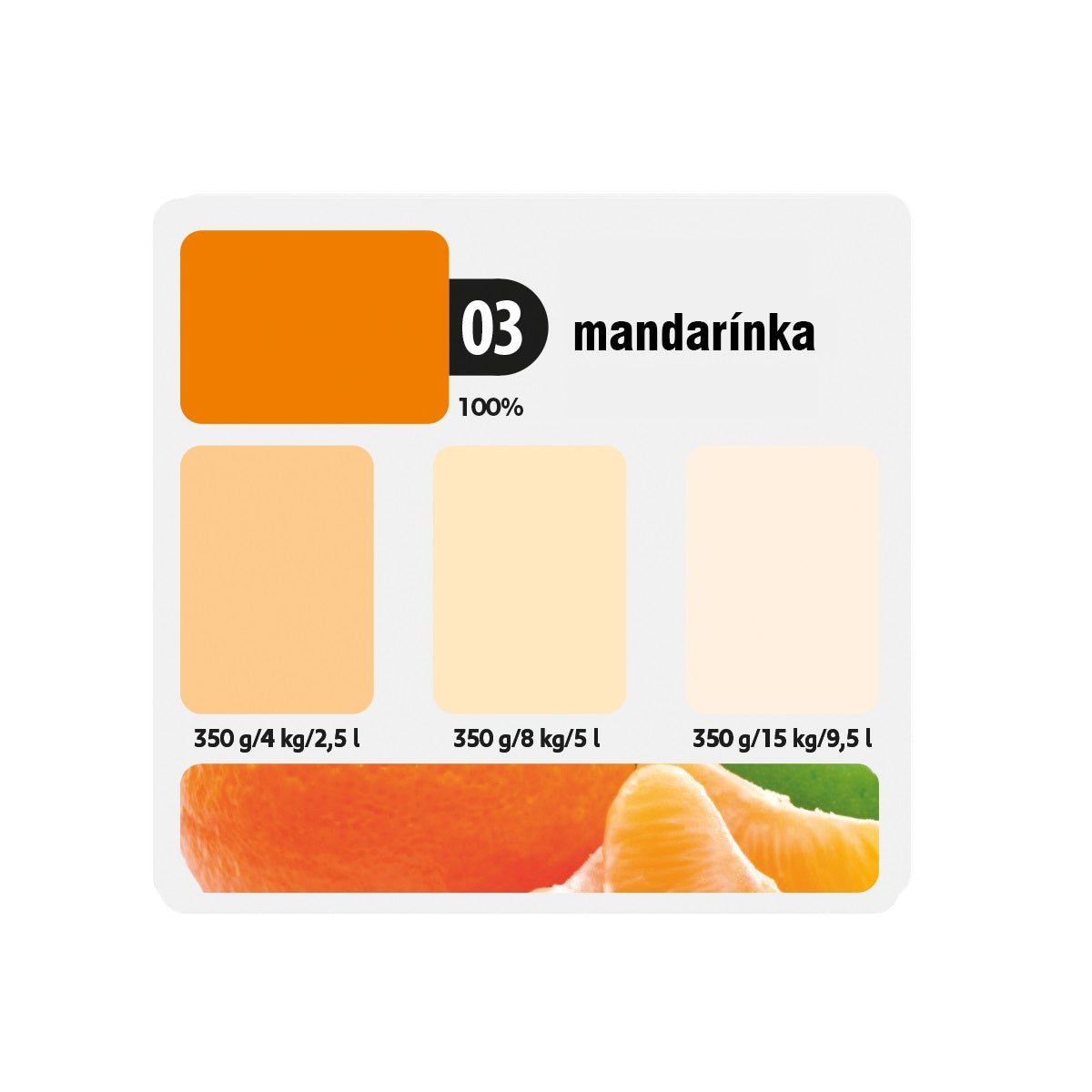 KITTFORT COLORLINE vodou riediteľná tónovacia maliarska farba 2v1 - 03 - Mandarínka