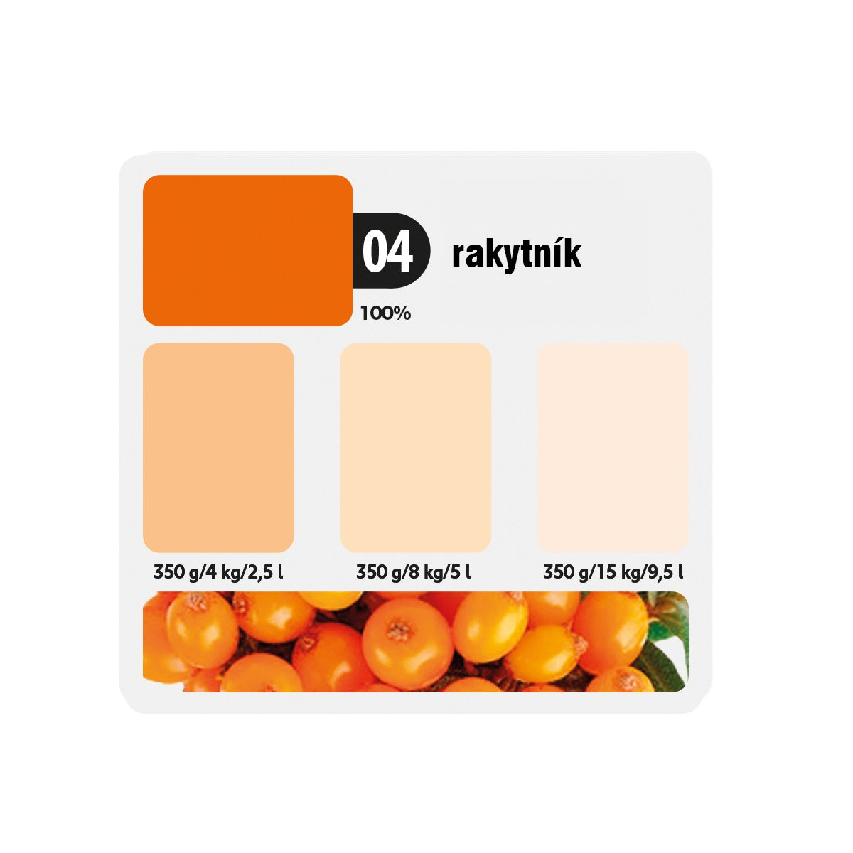 KITTFORT COLORLINE vodou riediteľná tónovacia maliarska farba 2v1 - 04 - Rakytník