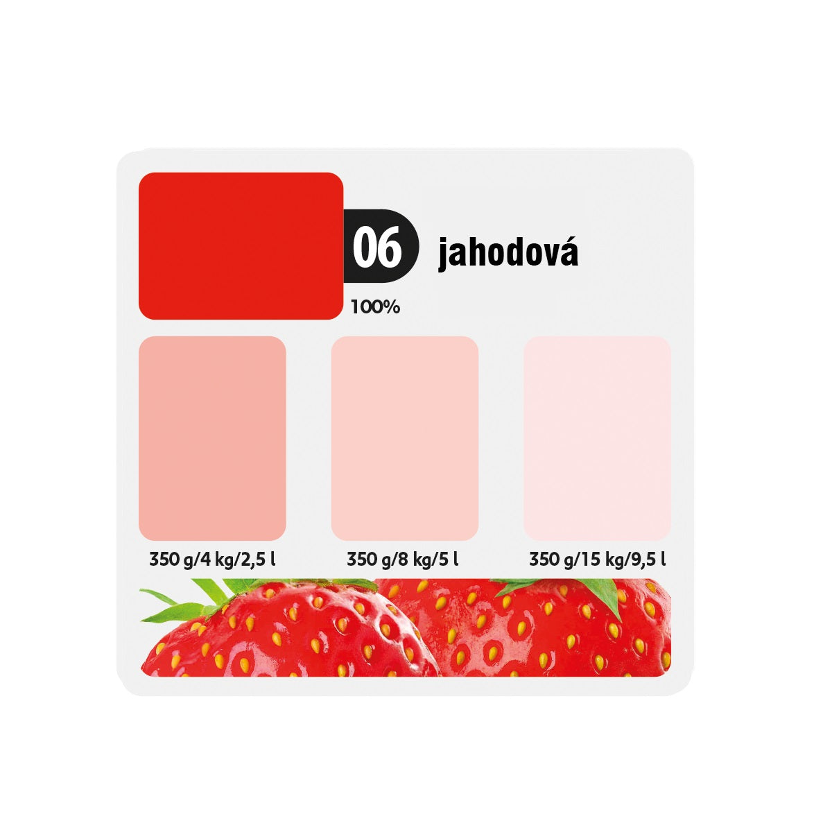 KITTFORT COLORLINE vodou riediteľná tónovacia maliarska farba 2v1 - 06 - Jahodová