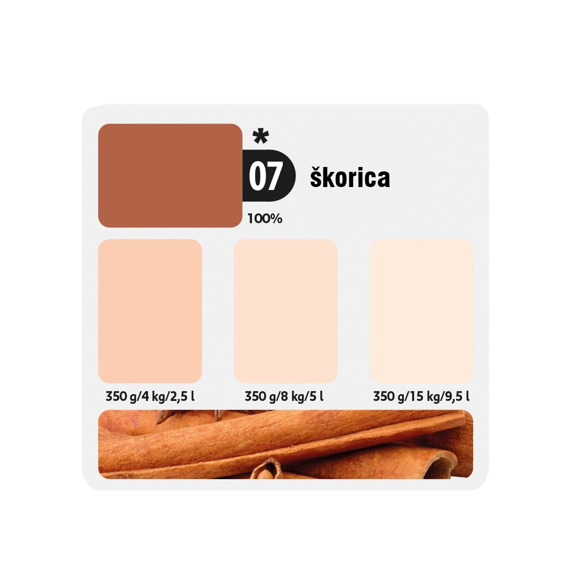 KITTFORT COLORLINE vodou riediteľná tónovacia maliarska farba 2v1 - 07 - Škorica