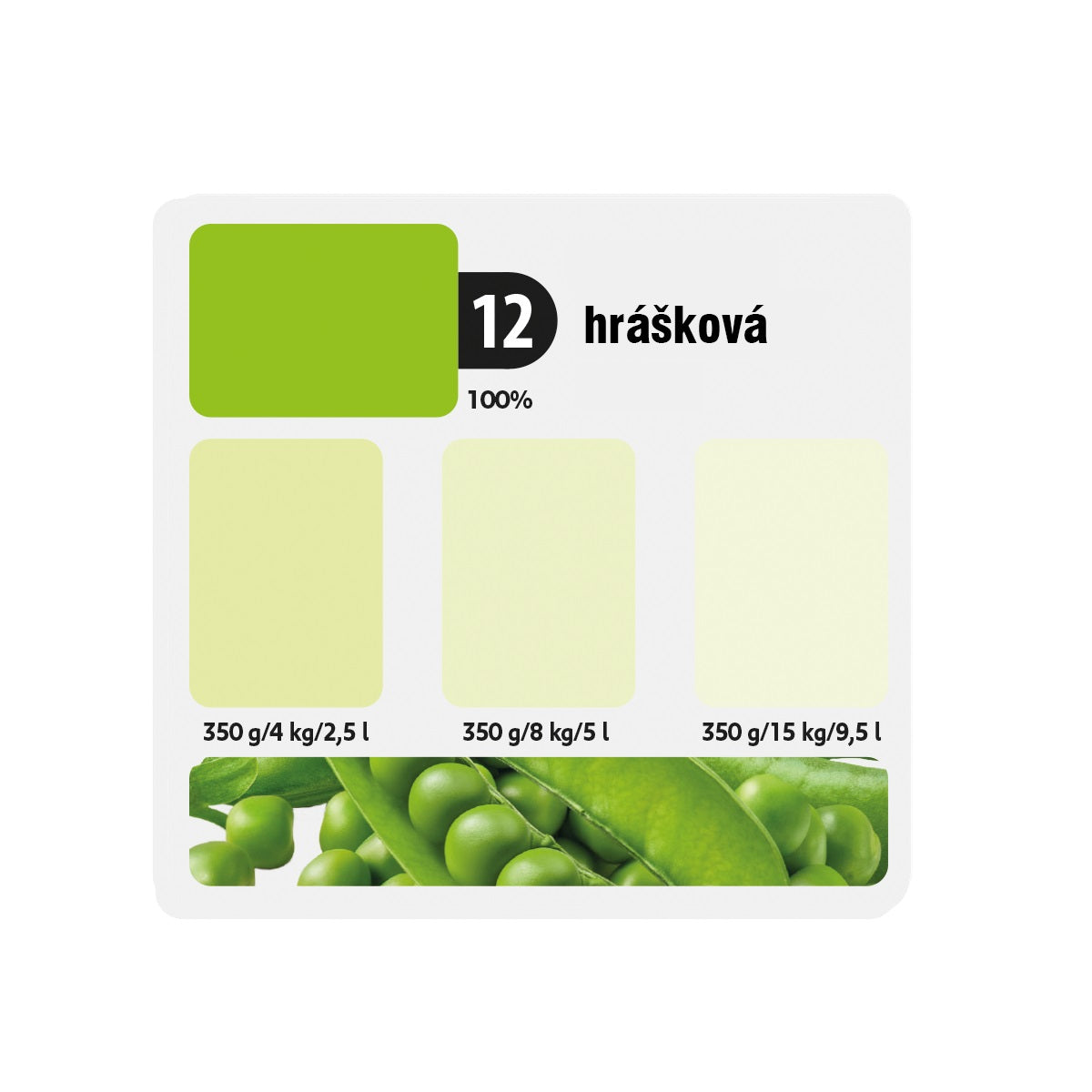 KITTFORT COLORLINE vodou riediteľná tónovacia maliarska farba 2v1 - 12 - Hrášková