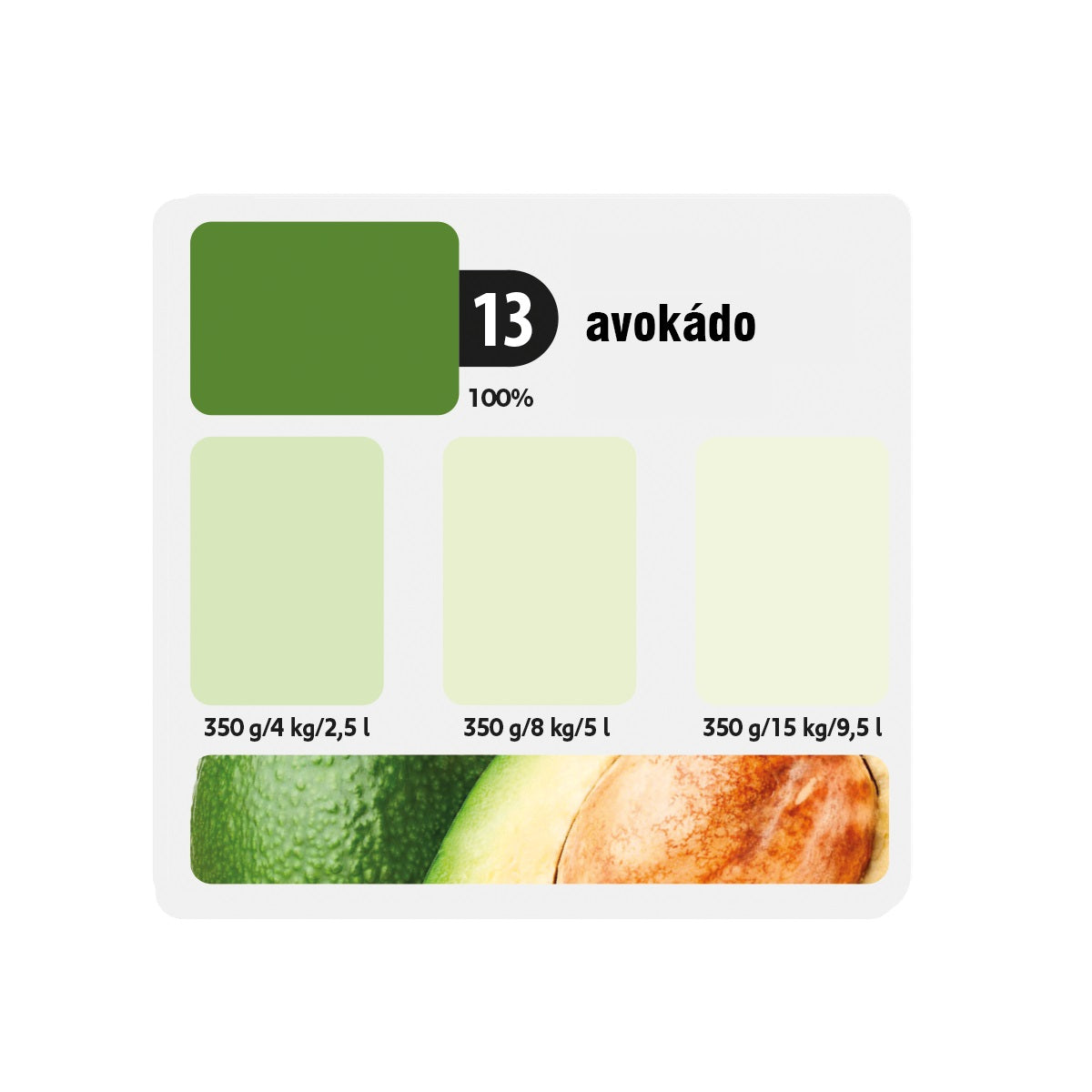 KITTFORT COLORLINE vodou riediteľná tónovacia maliarska farba 2v1 - 13 - Avokádo