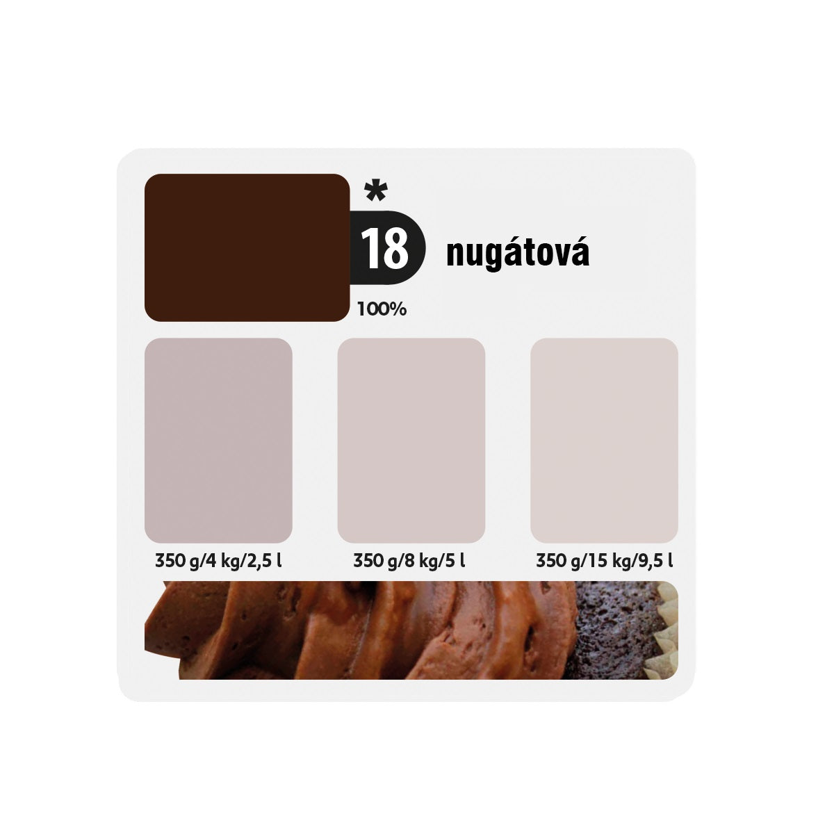 KITTFORT COLORLINE vodou riediteľná tónovacia maliarska farba 2v1 - 18 - Nugátová