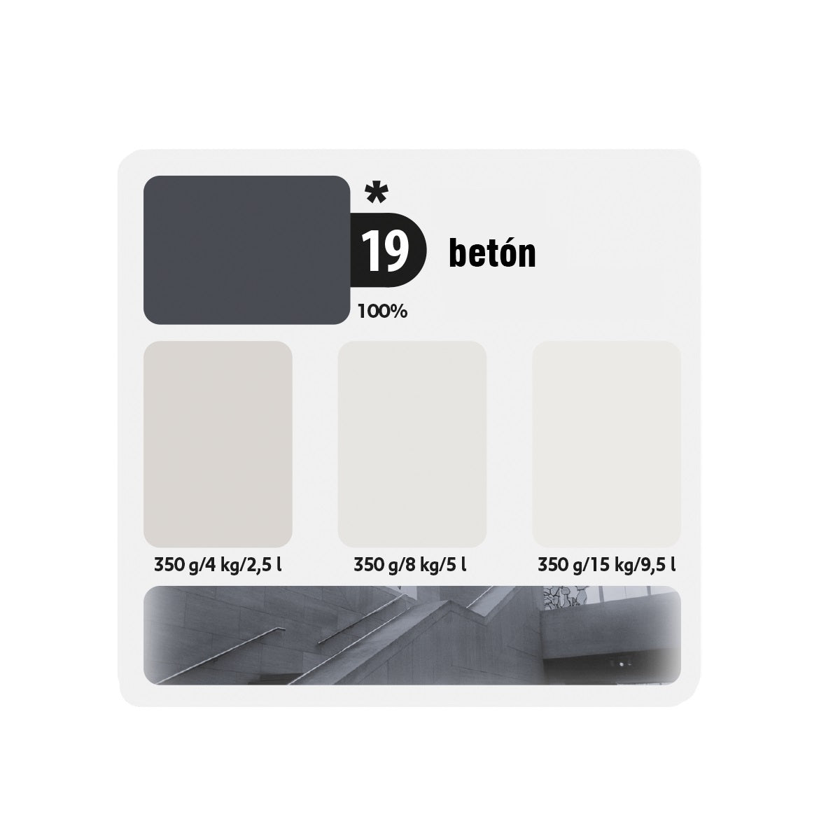 KITTFORT COLORLINE vodou riediteľná tónovacia maliarska farba 2v1 - 19 - Betón