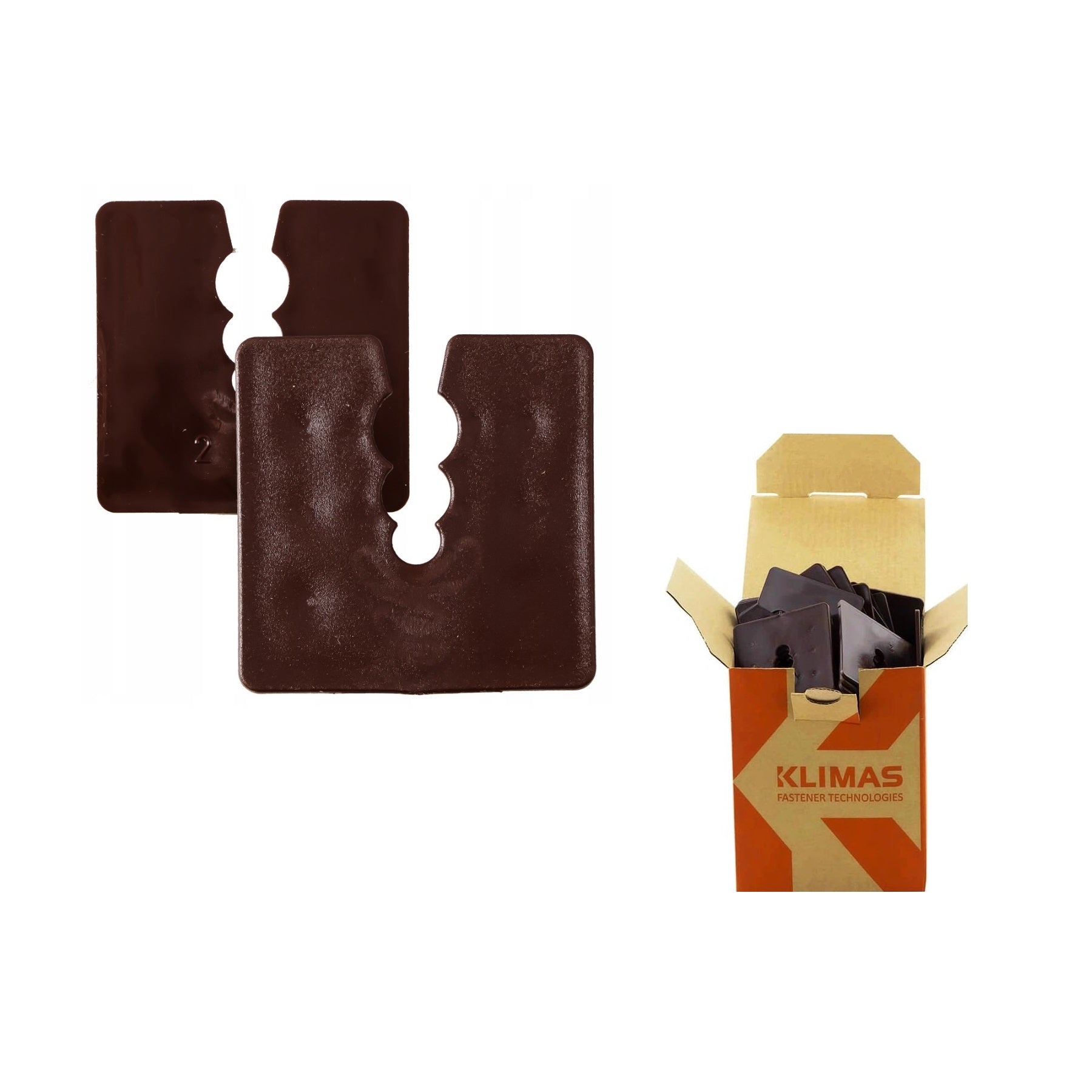 KLIMAS Wkret-met Dištančné podložky 50x50mm - PVC 2 mm