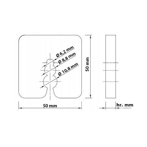 KLIMAS Wkret-met Dištančné podložky 50x50mm - PVC