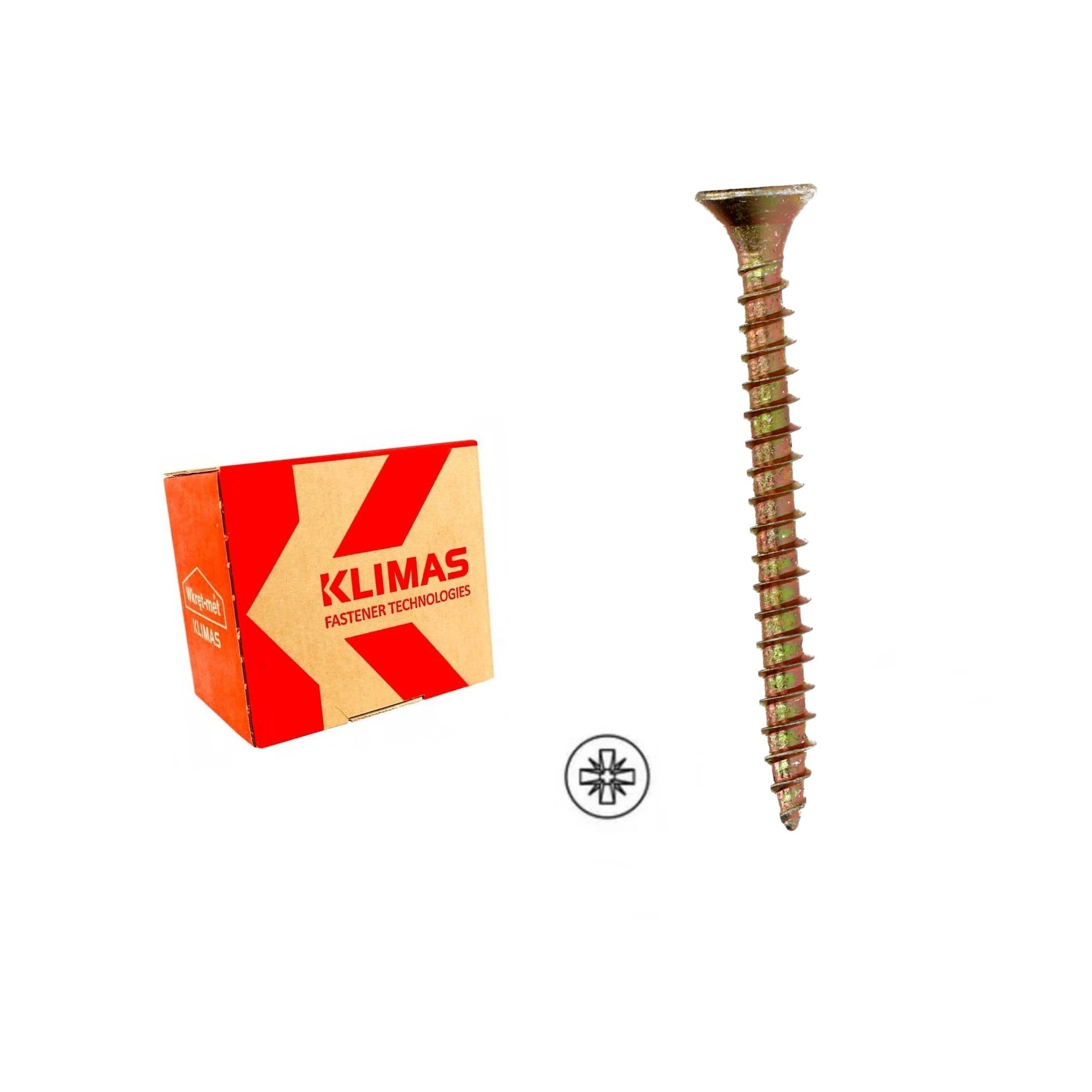 KLIMAS Wkret-met KMH Ø4,5 mm PZ-2 skrutka do dreva so zápustnou krížovou hlavou