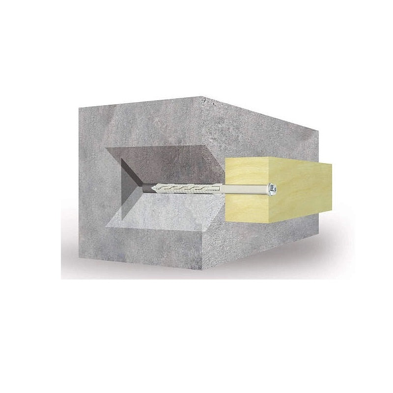 KLIMAS Wkret-met KPR-FAST Ø10 mm Rámová hmoždinka so skrutkou so 6 hrannou hlavou a vlisovanou podložkou TX-40, SW-13