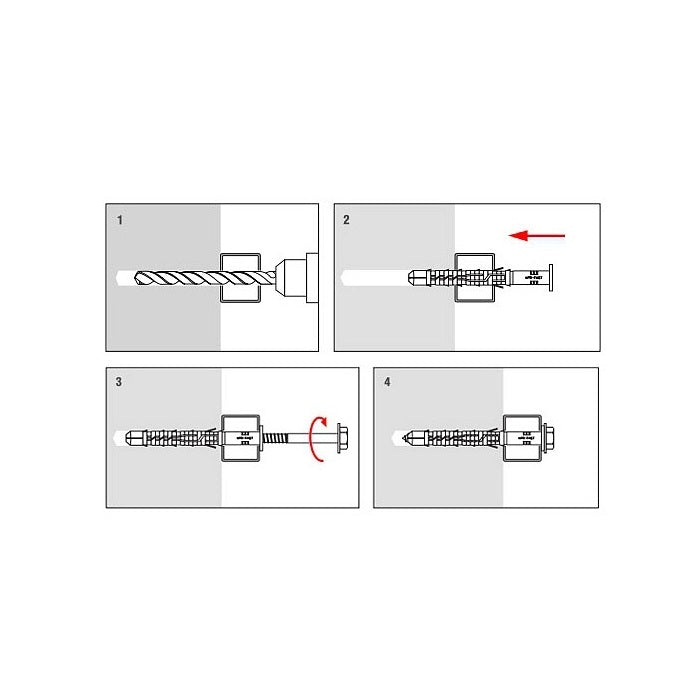 KLIMAS Wkret-met KPR-FAST Ø10 mm Rámová hmoždinka so skrutkou so 6 hrannou hlavou a vlisovanou podložkou TX-40, SW-13