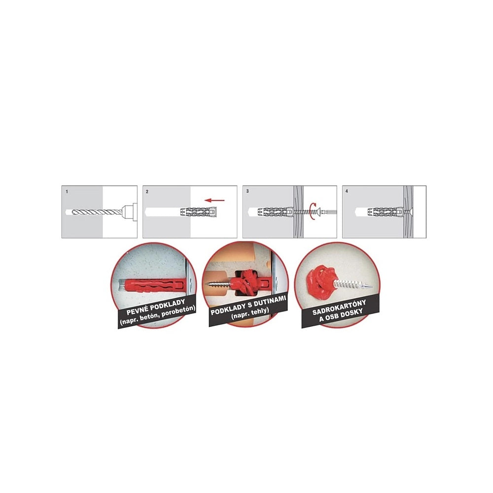 KLIMAS Wkret-met SFX Uzlovacia hmoždinka bez skrutky