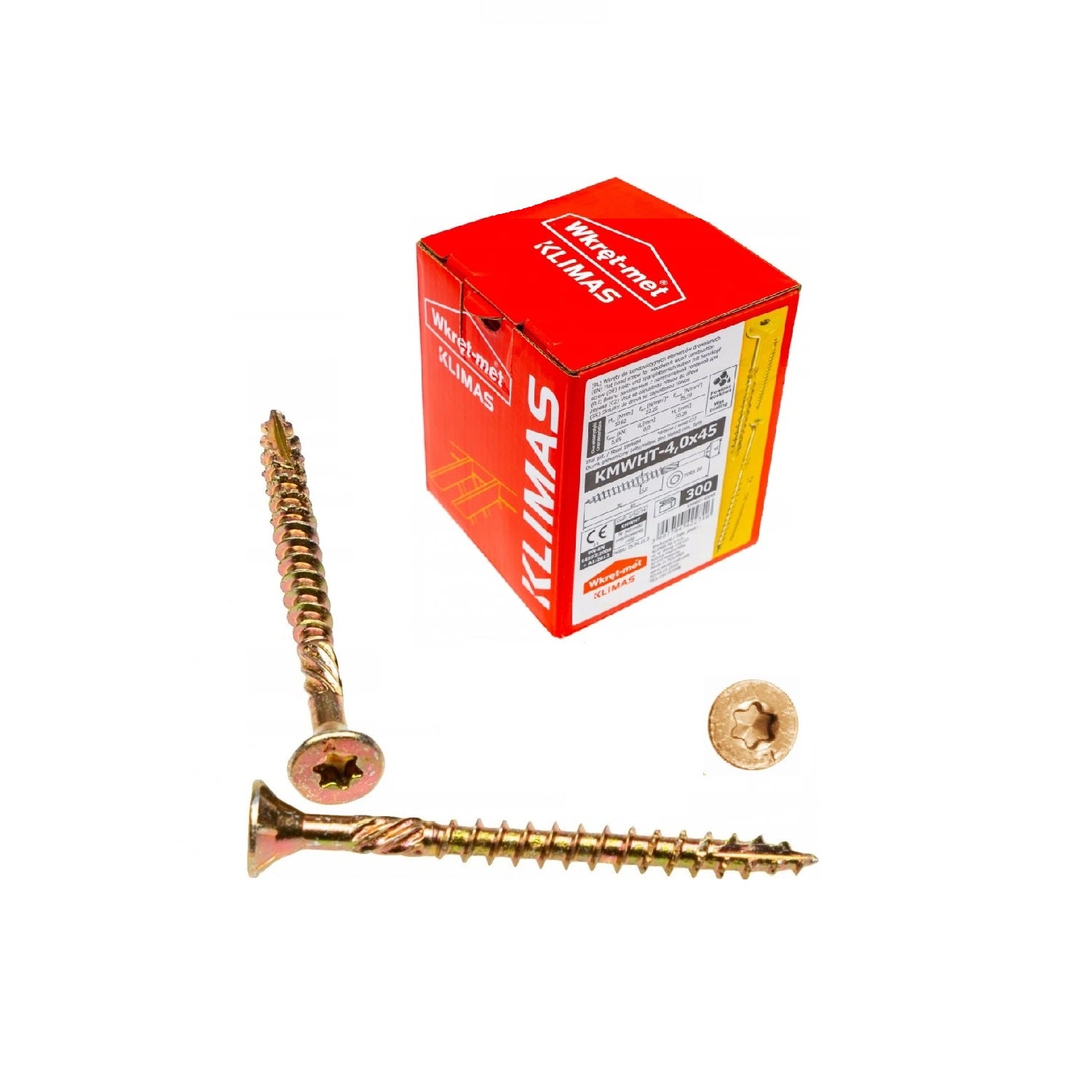 KLIMAS Wkret-met WKCS Ø4x45 mm TX-20 konštrukčná skrutka do dreva so zápustnou hlavou