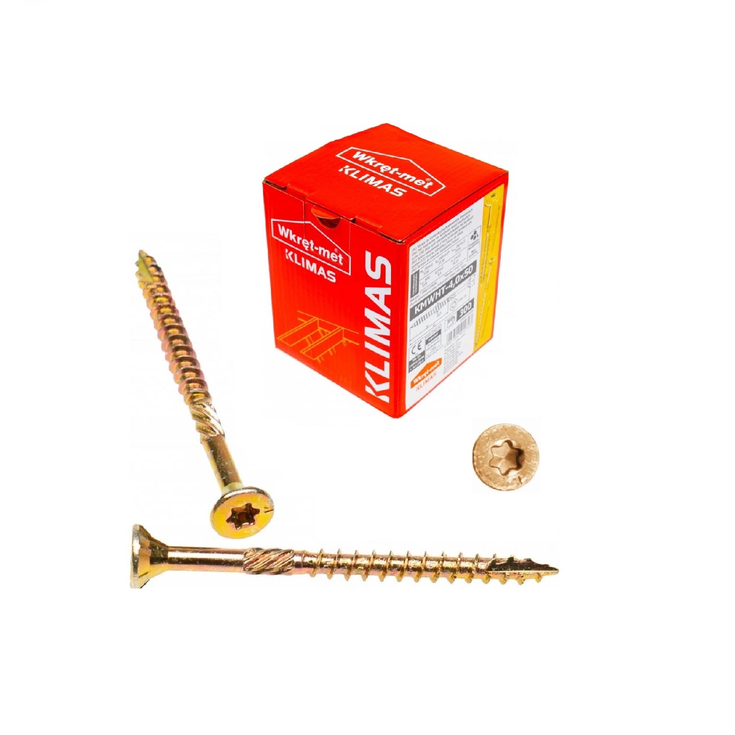 KLIMAS Wkret-met WKCS Ø4x50 mm TX-20 konštrukčná skrutka do dreva so zápustnou hlavou