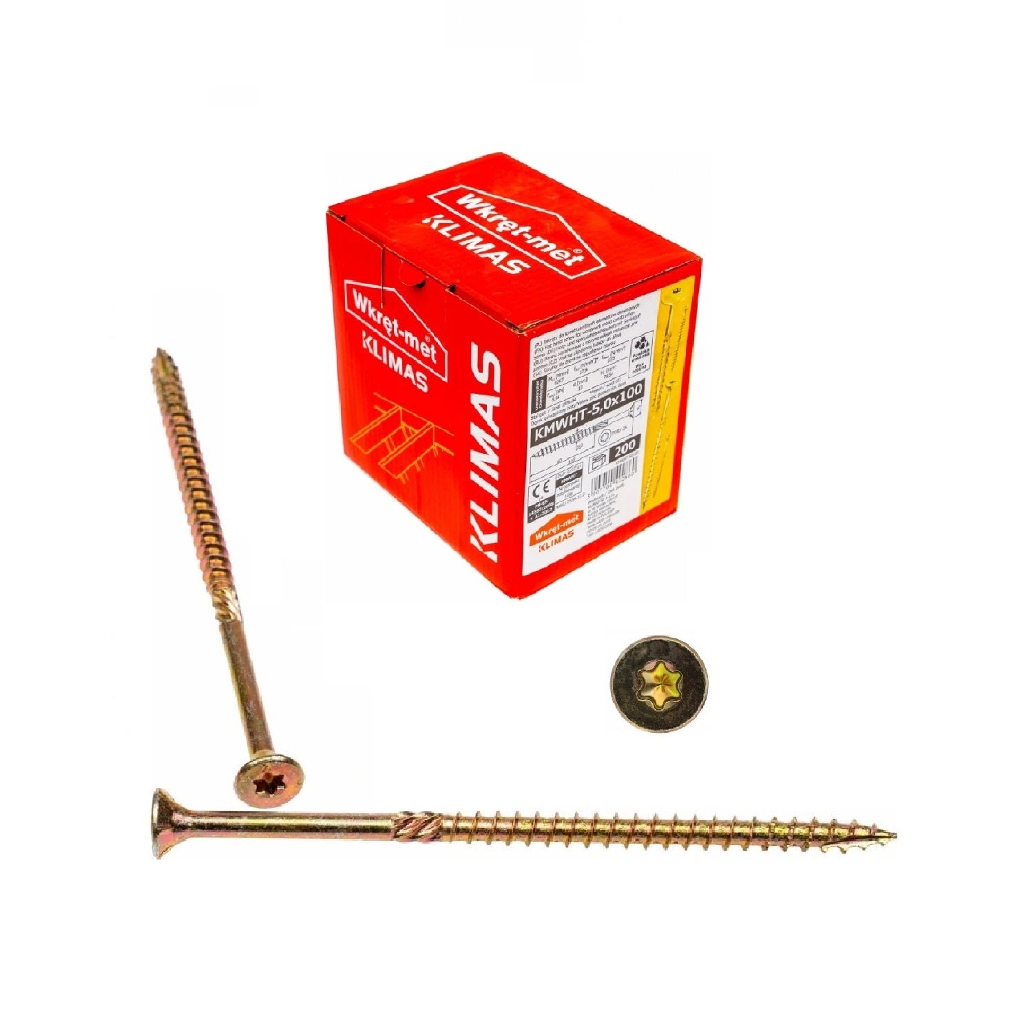 KLIMAS Wkret-met WKCS Ø5x100 mm TX-25 konštrukčná skrutka do dreva so zápustnou hlavou