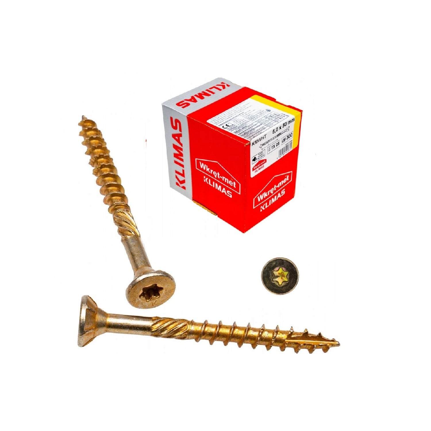 KLIMAS Wkret-met WKCS Ø5x50 mm TX-25 konštrukčná skrutka do dreva so zápustnou hlavou