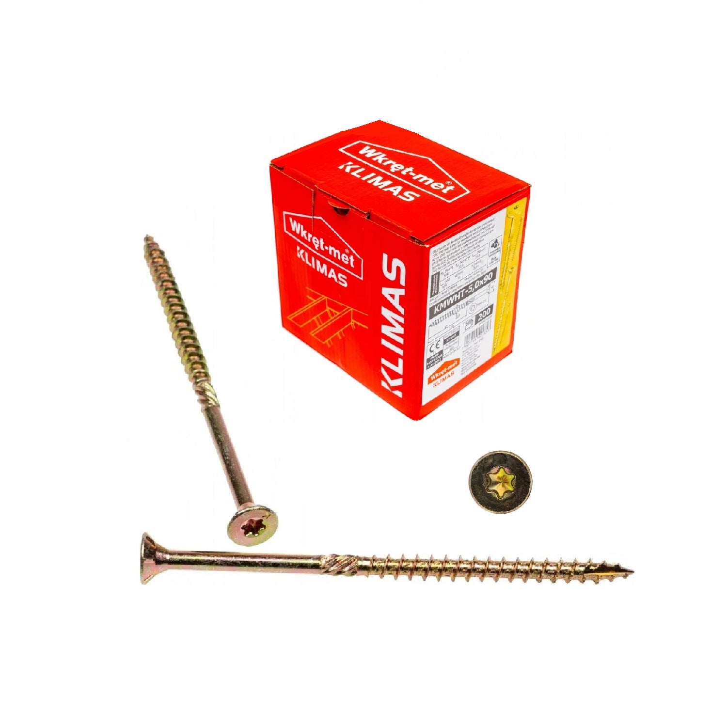 KLIMAS Wkret-met WKCS Ø5x90 mm TX-25 konštrukčná skrutka do dreva so zápustnou hlavou