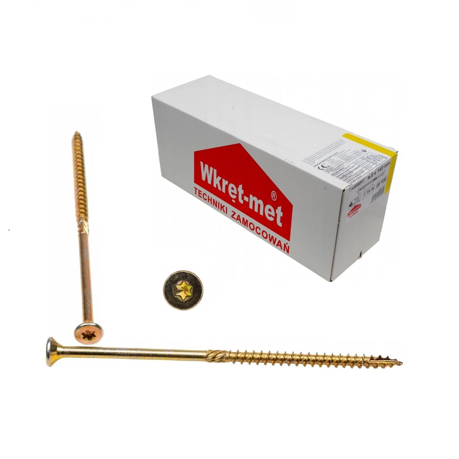 KLIMAS Wkret-met WKCS Ø6x140 mm TX-30 konštrukčná skrutka do dreva so zápustnou hlavou