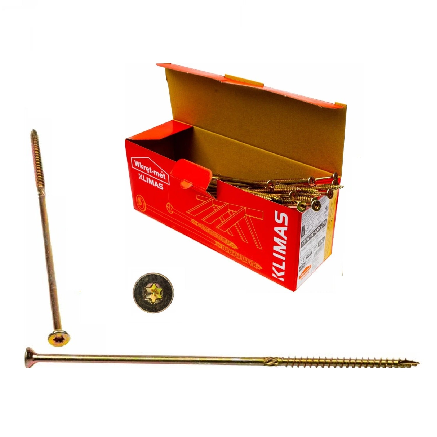 KLIMAS Wkret-met WKCS Ø6x280 mm TX-30 konštrukčná skrutka do dreva so zápustnou hlavou